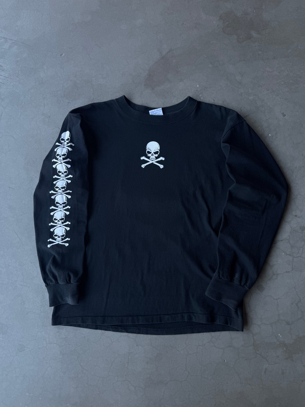 1990s Fashion Victim Skull Long Sleeve Tee(L)