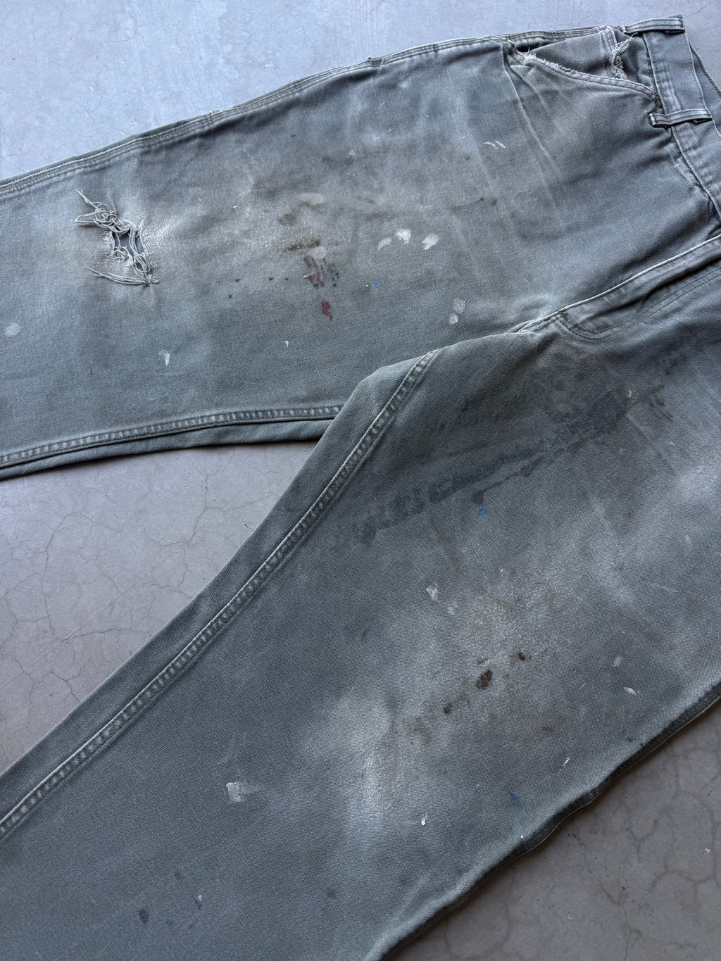 Painted & Distressed Carhartt Carpenter Pants