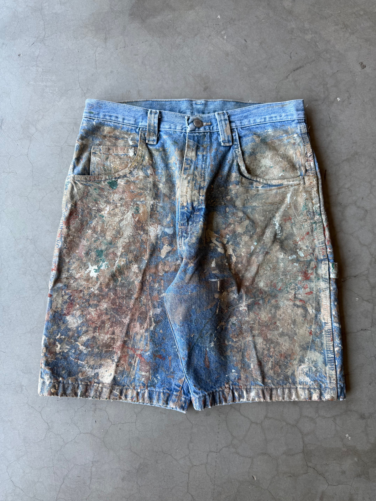 Extremely Painted Denim Wrangler Shorts(30)