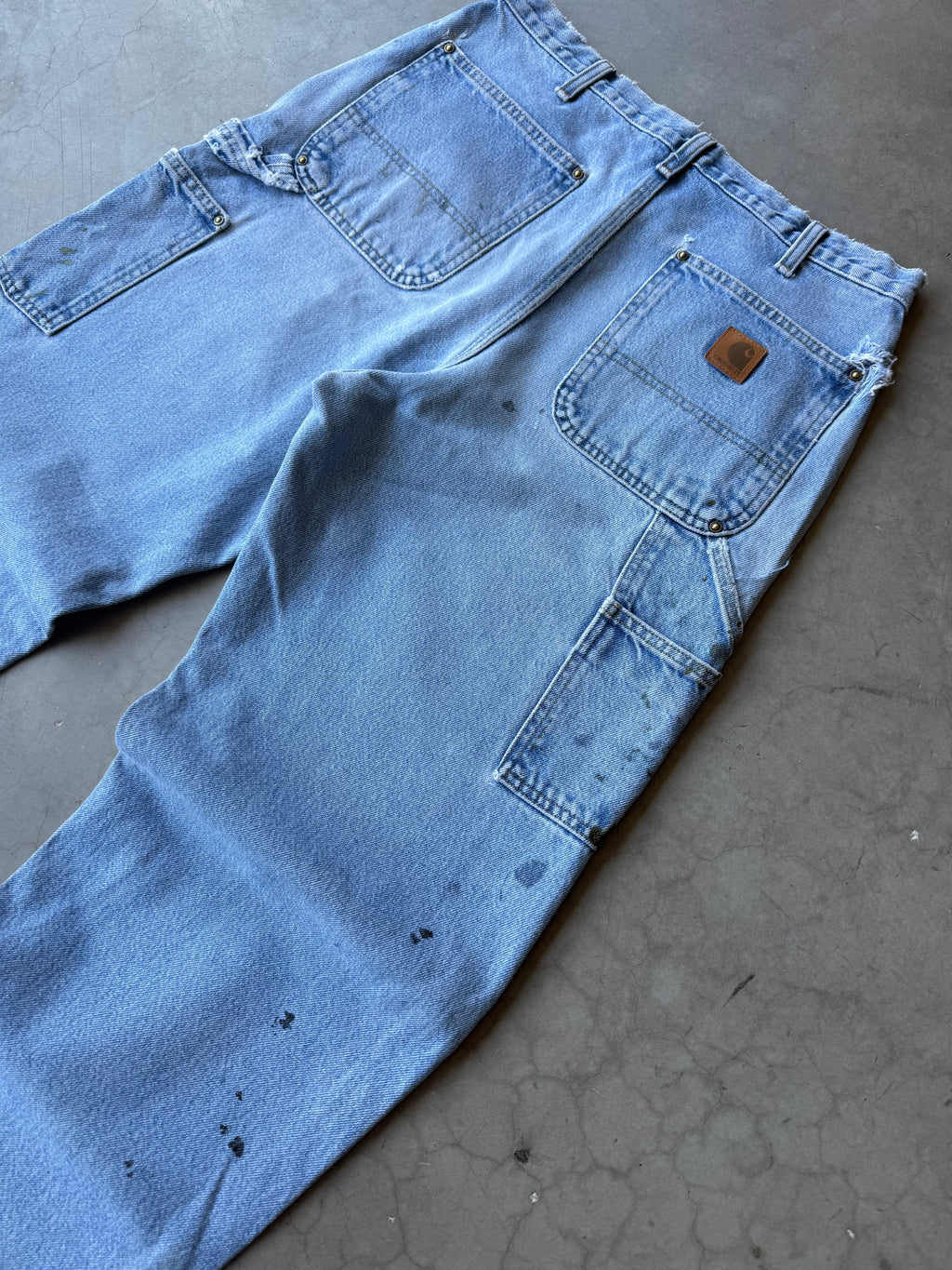 Painted Denim Carhartt Double Knee Pants