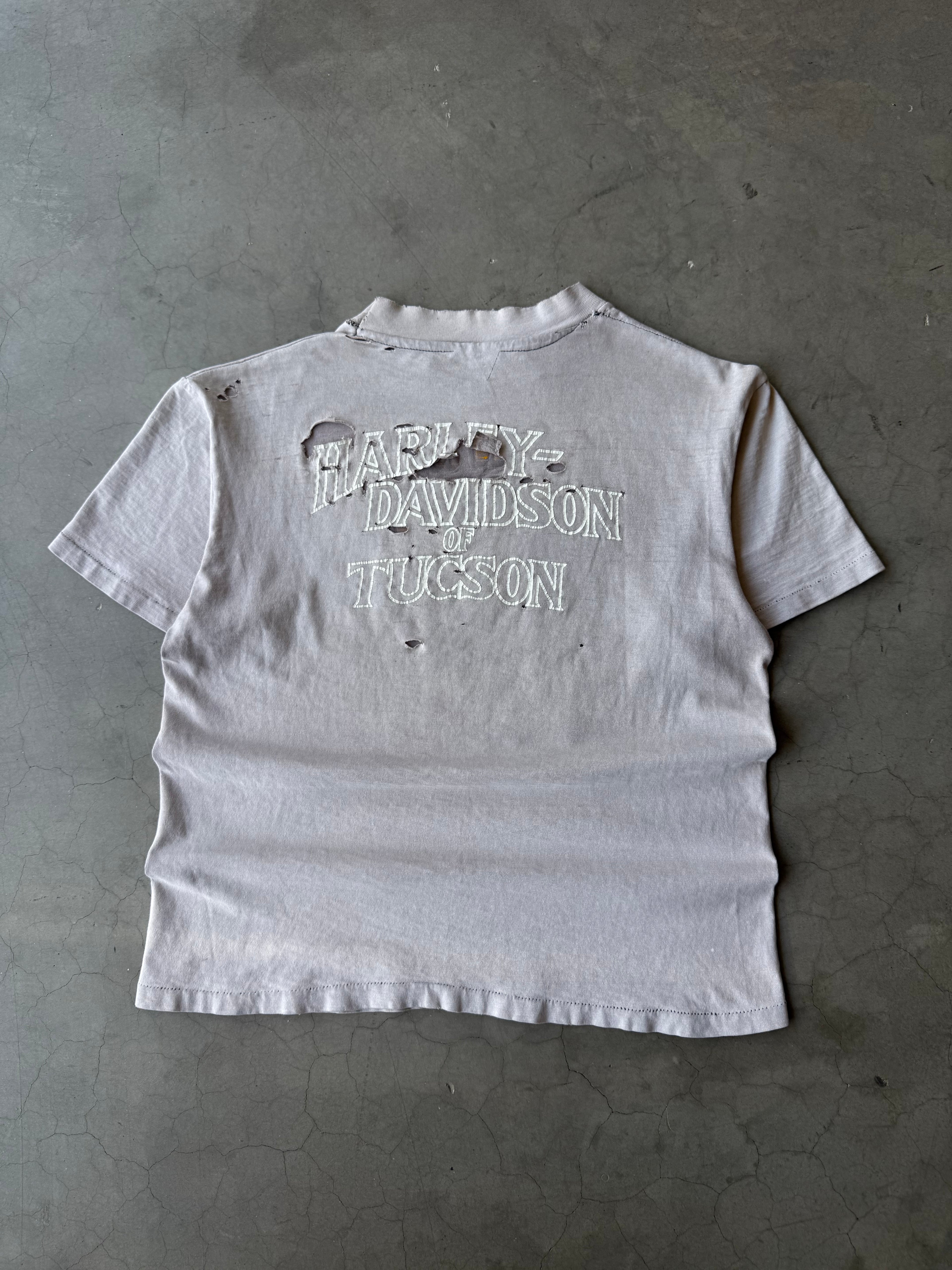 1980s Extremely Faded & Distressed I Own A Harley Tee(S)