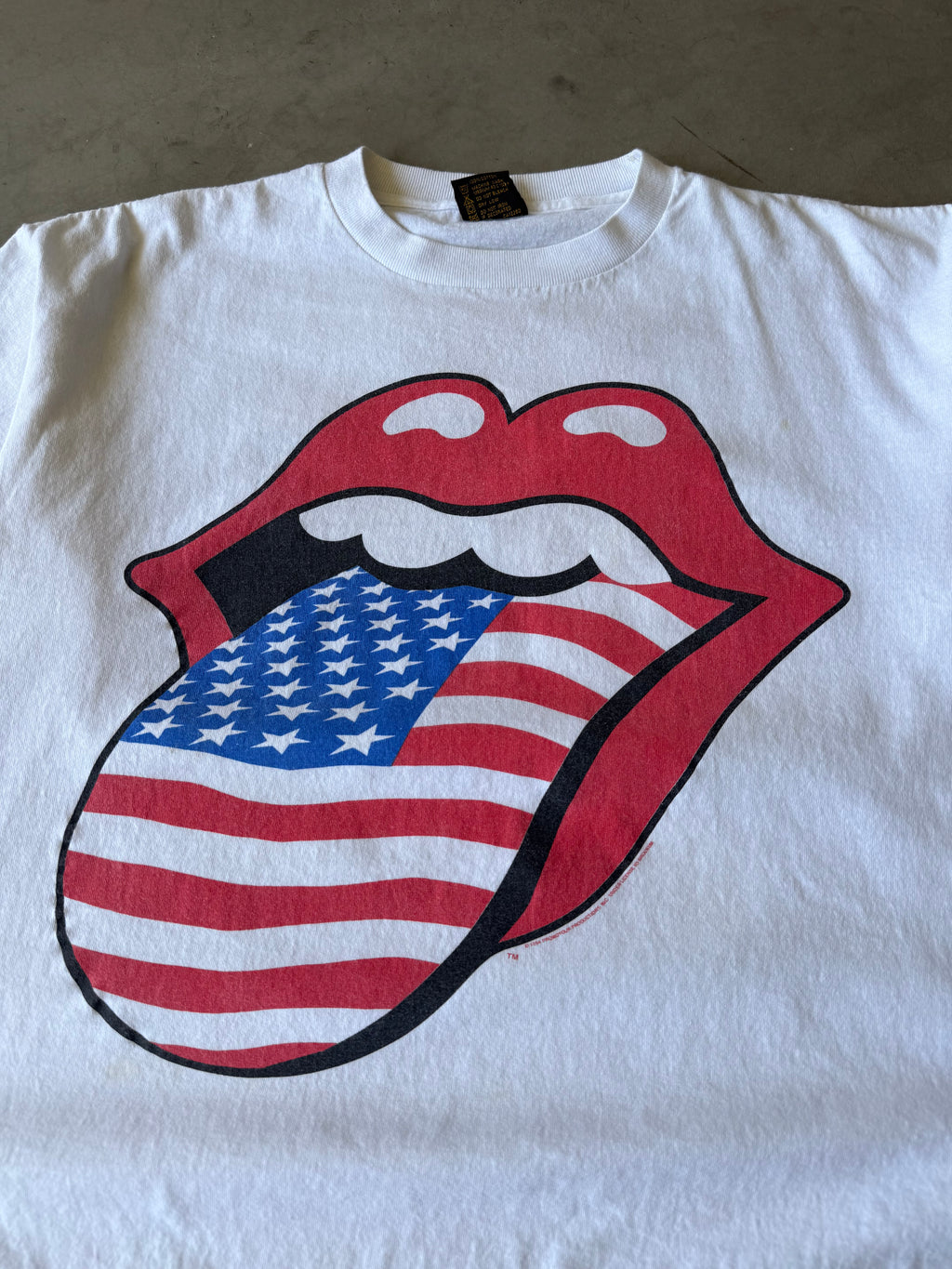 1990s Rolling Stones USA Flag Tour Tee(XL)