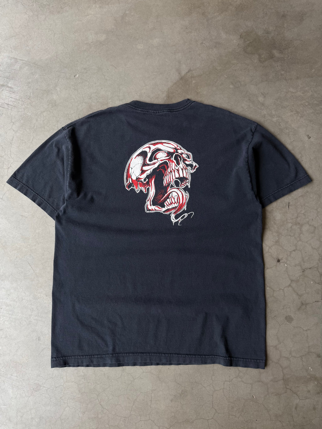 Early 2000s Bad Bones Skull Tee(XL)
