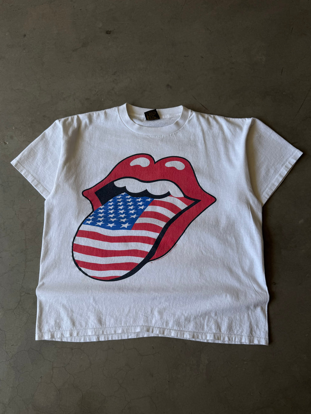 1990s Rolling Stones USA Flag Tour Tee(XL)