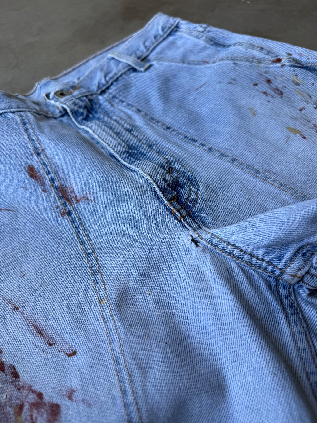 1990s Painted Levi Dry Good Carpenter Pants