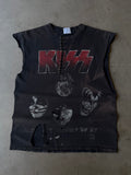 1990s Faded & Distressed Kiss Alive Worldwide Tee(L)
