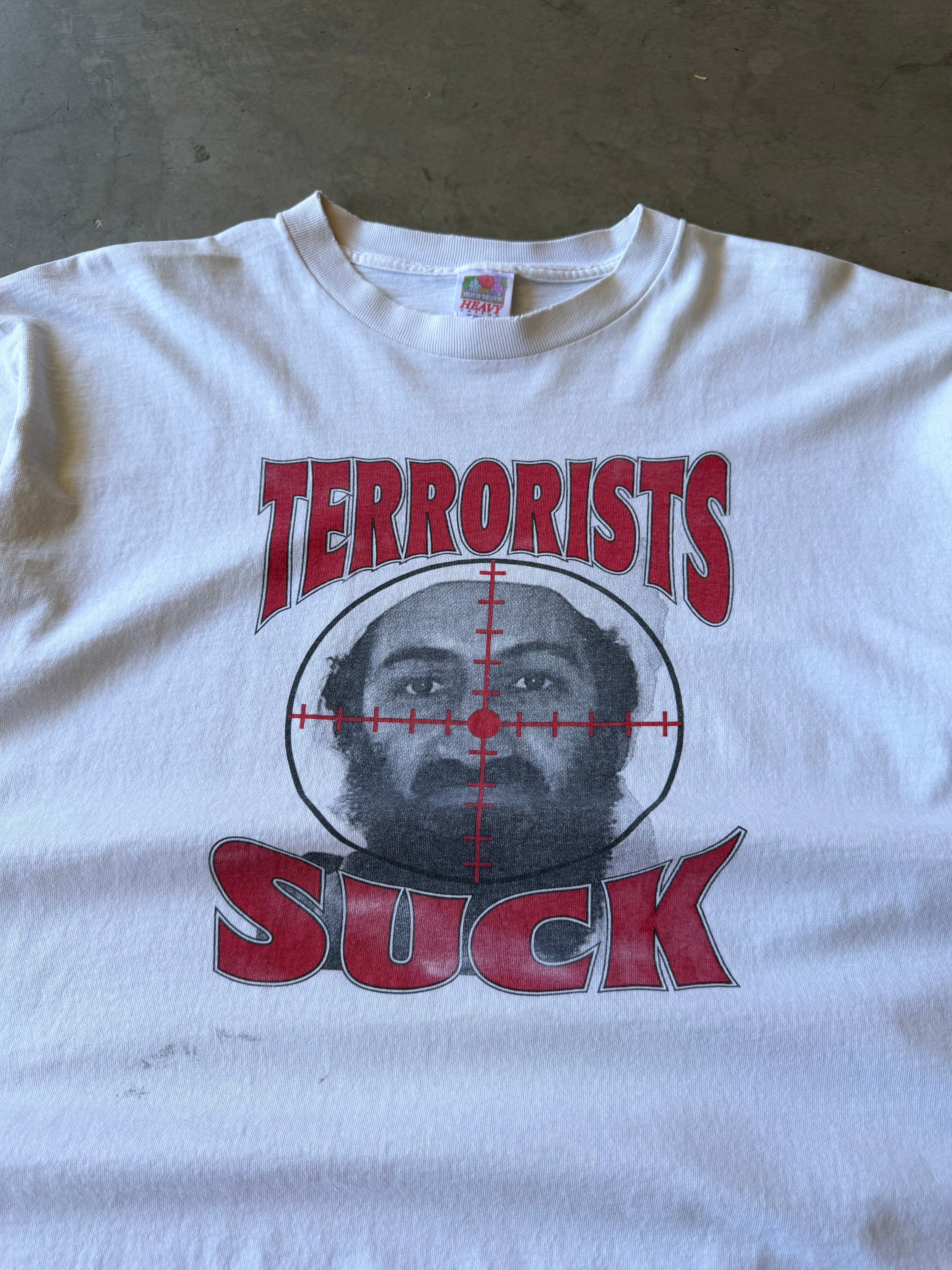 Early 2000s Osama bin Laden Terrorists Suck Tee(XXL)