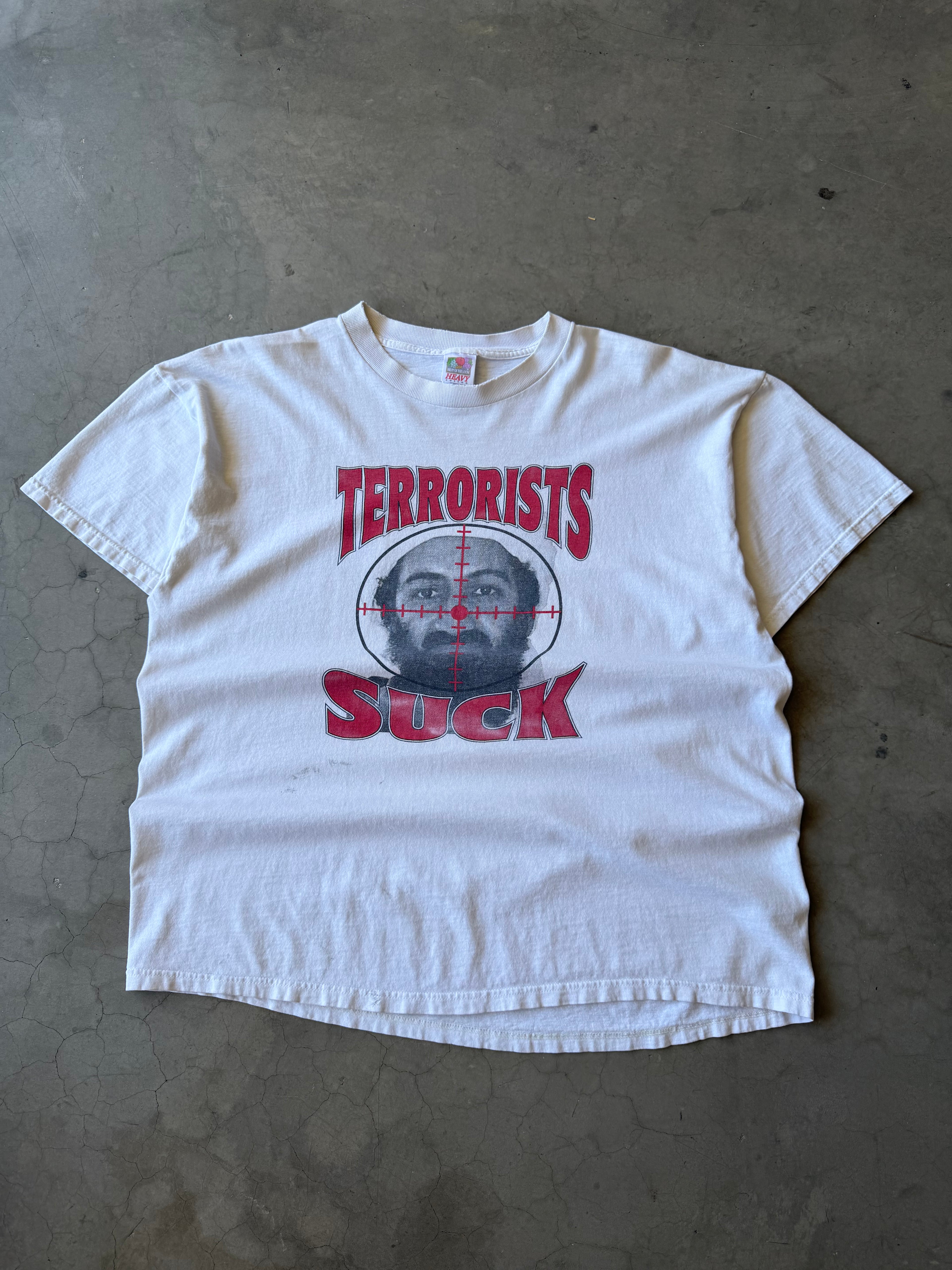 Early 2000s Osama bin Laden Terrorists Suck Tee(XXL)