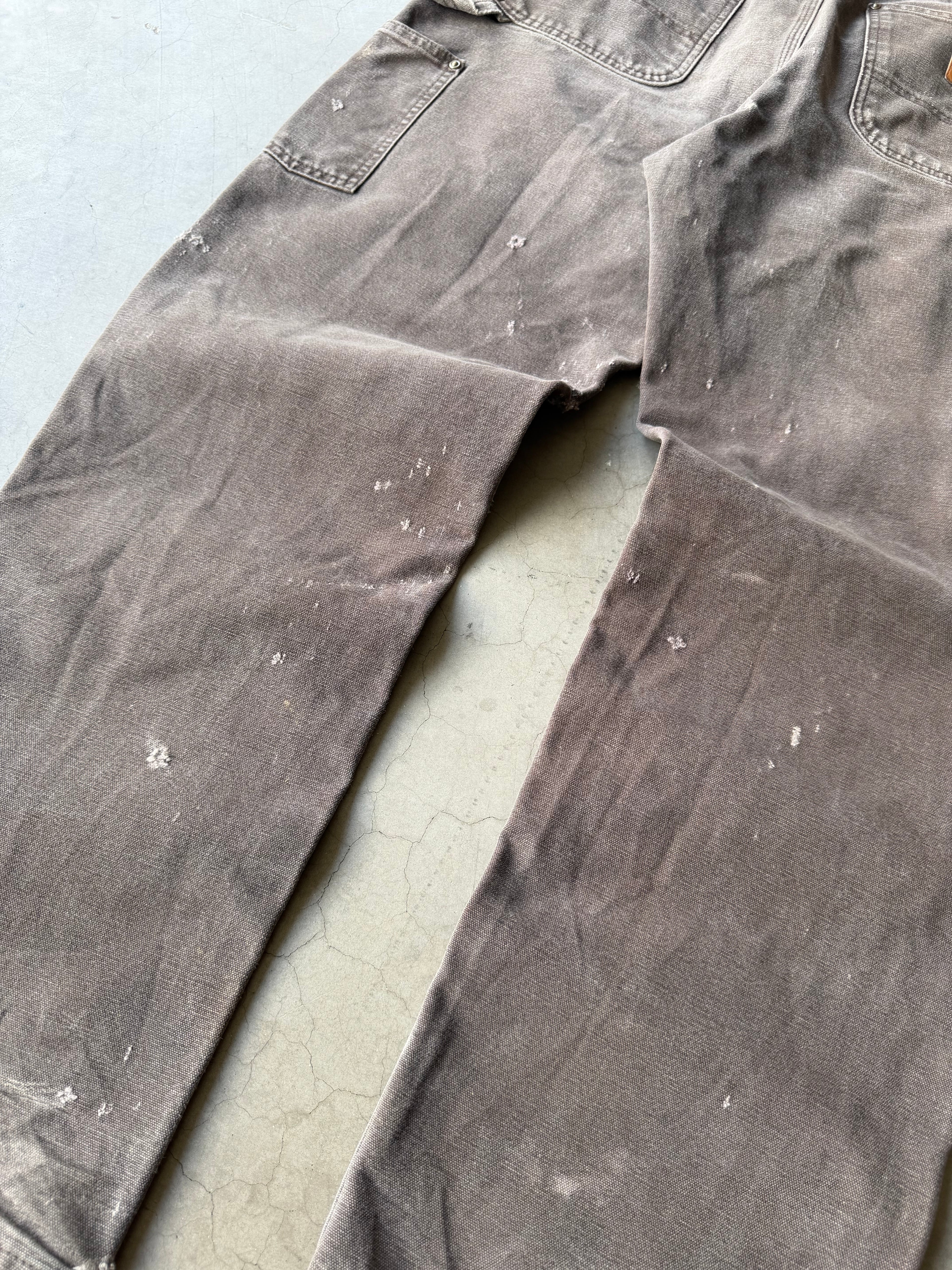 Distressed Brown Carhartt Double Knee Pants(31x31)