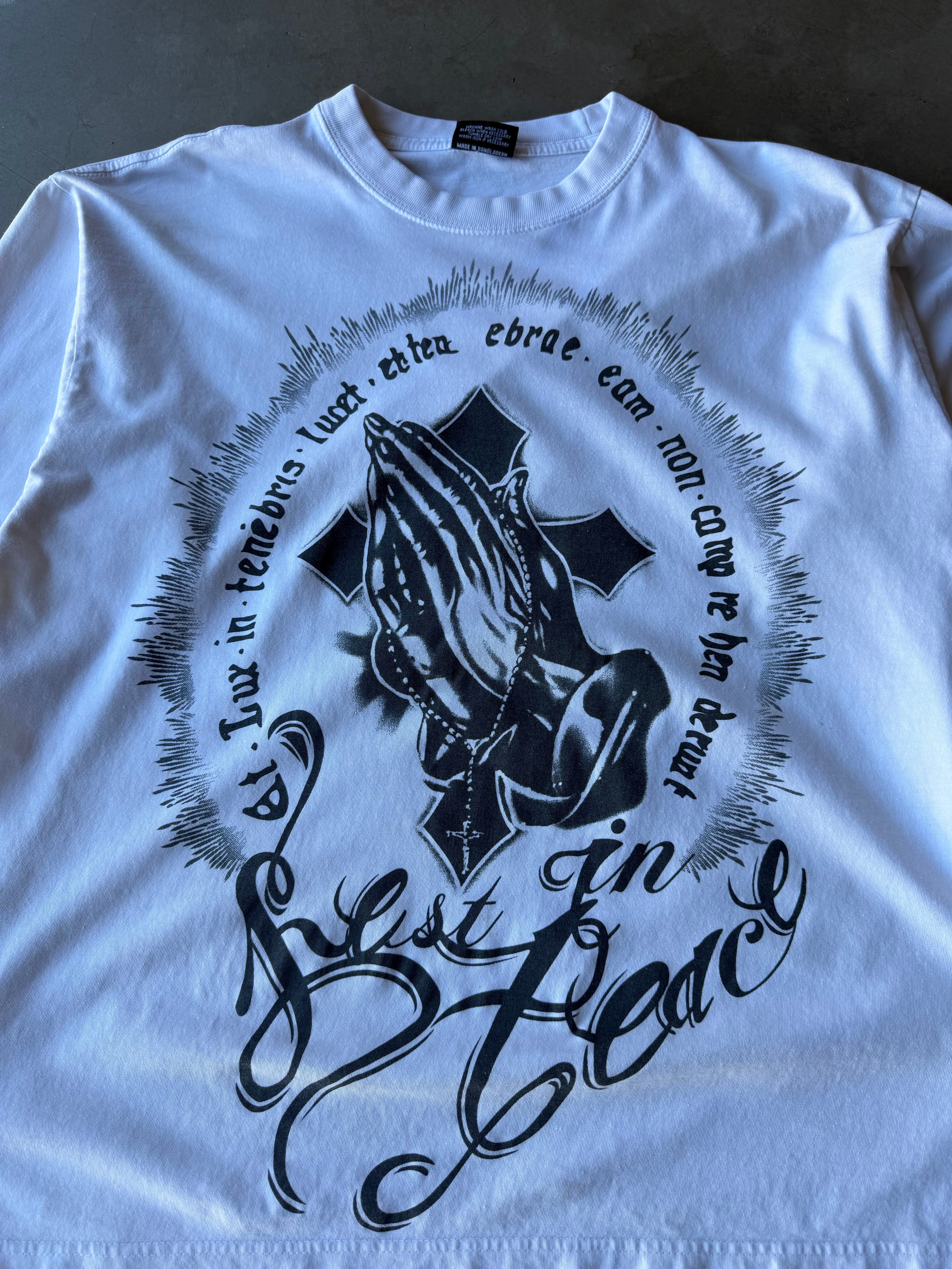 Early 2000s Jesus Prayer Hands Long Sleeve Tee(L)