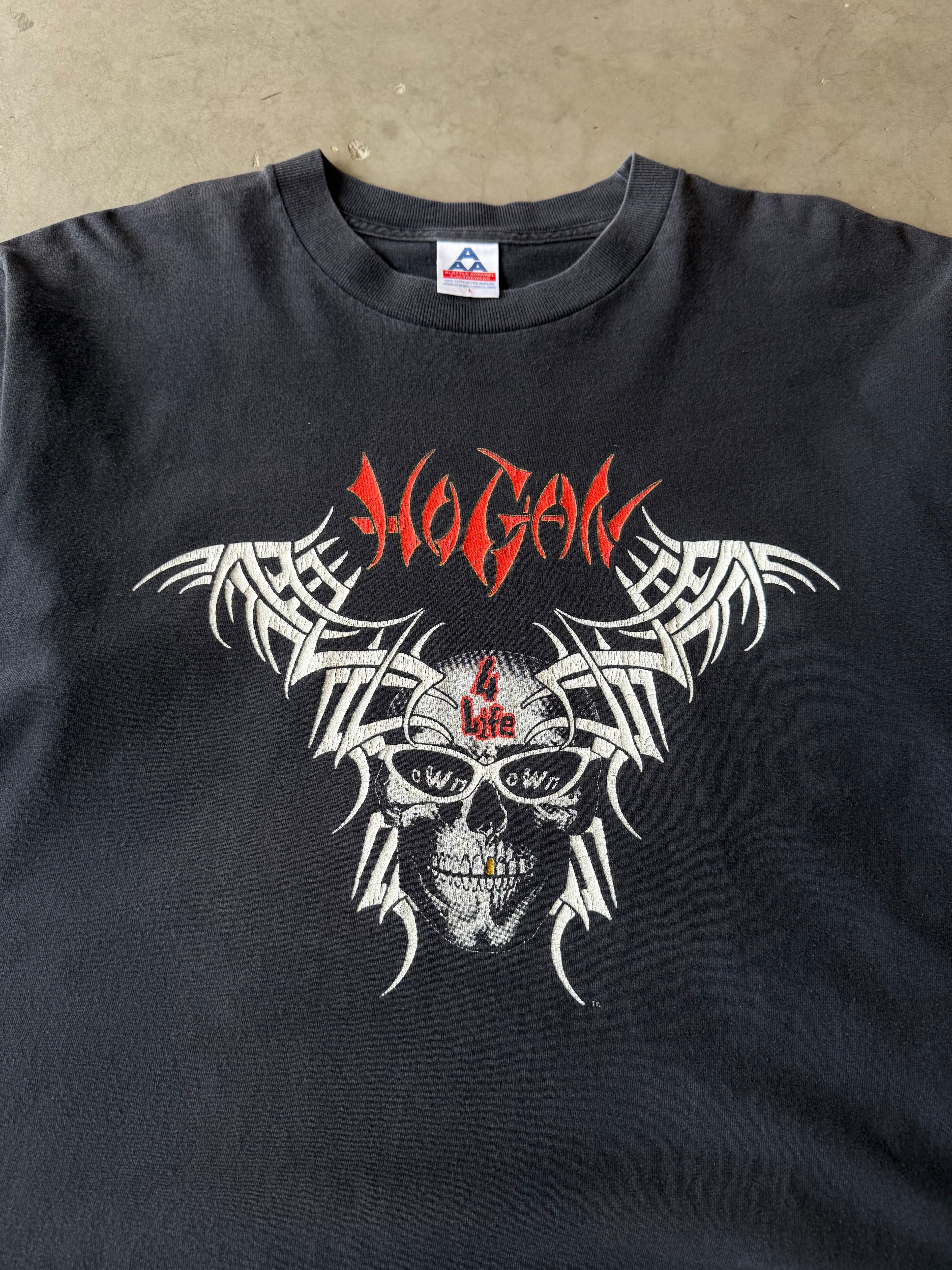 1990s Hulk Hogan 4 Life Skull Wrestling Tee(L)