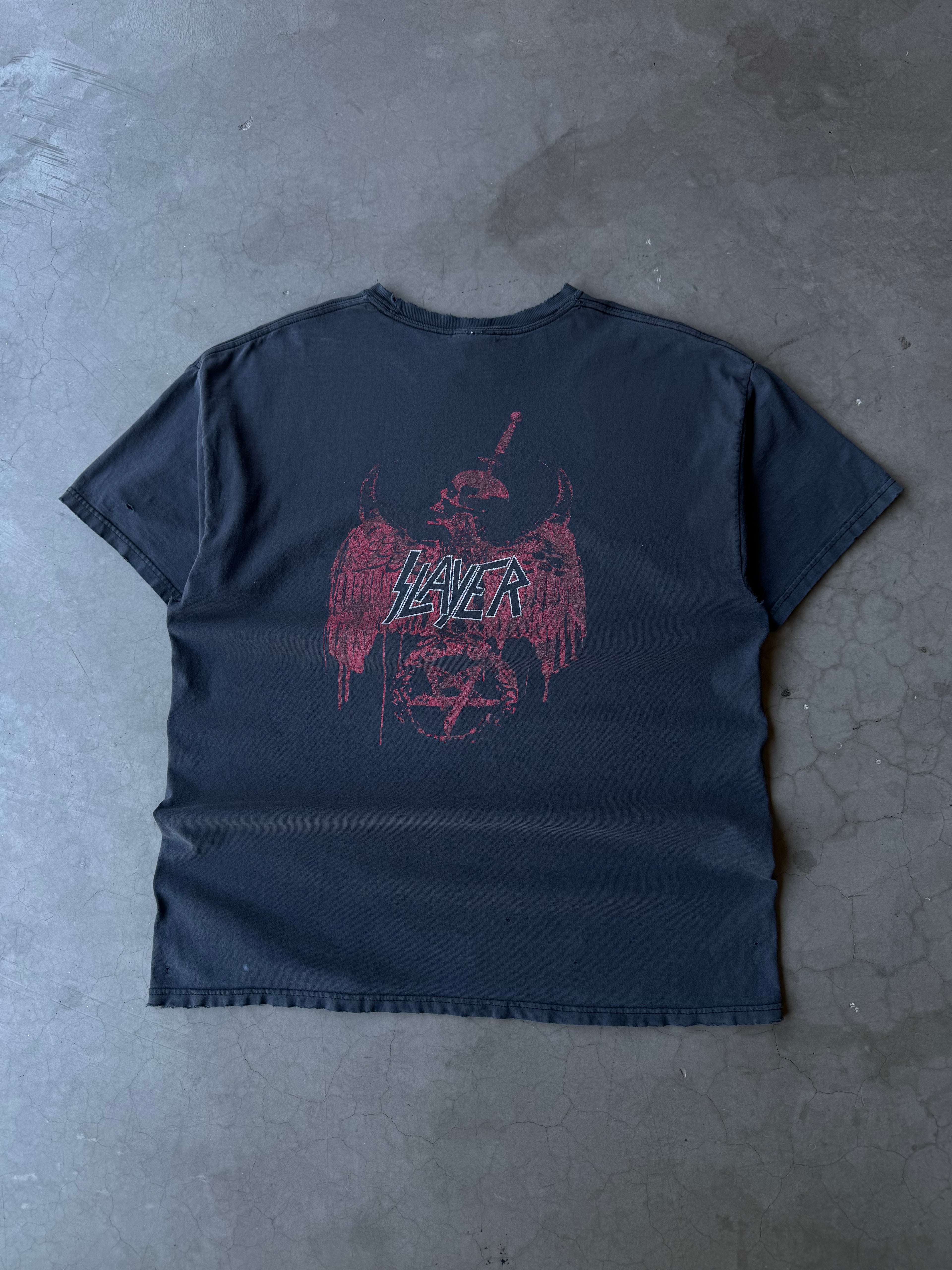 Early 2000s Distressed Slayer Unholy Alliance Tee(XL)