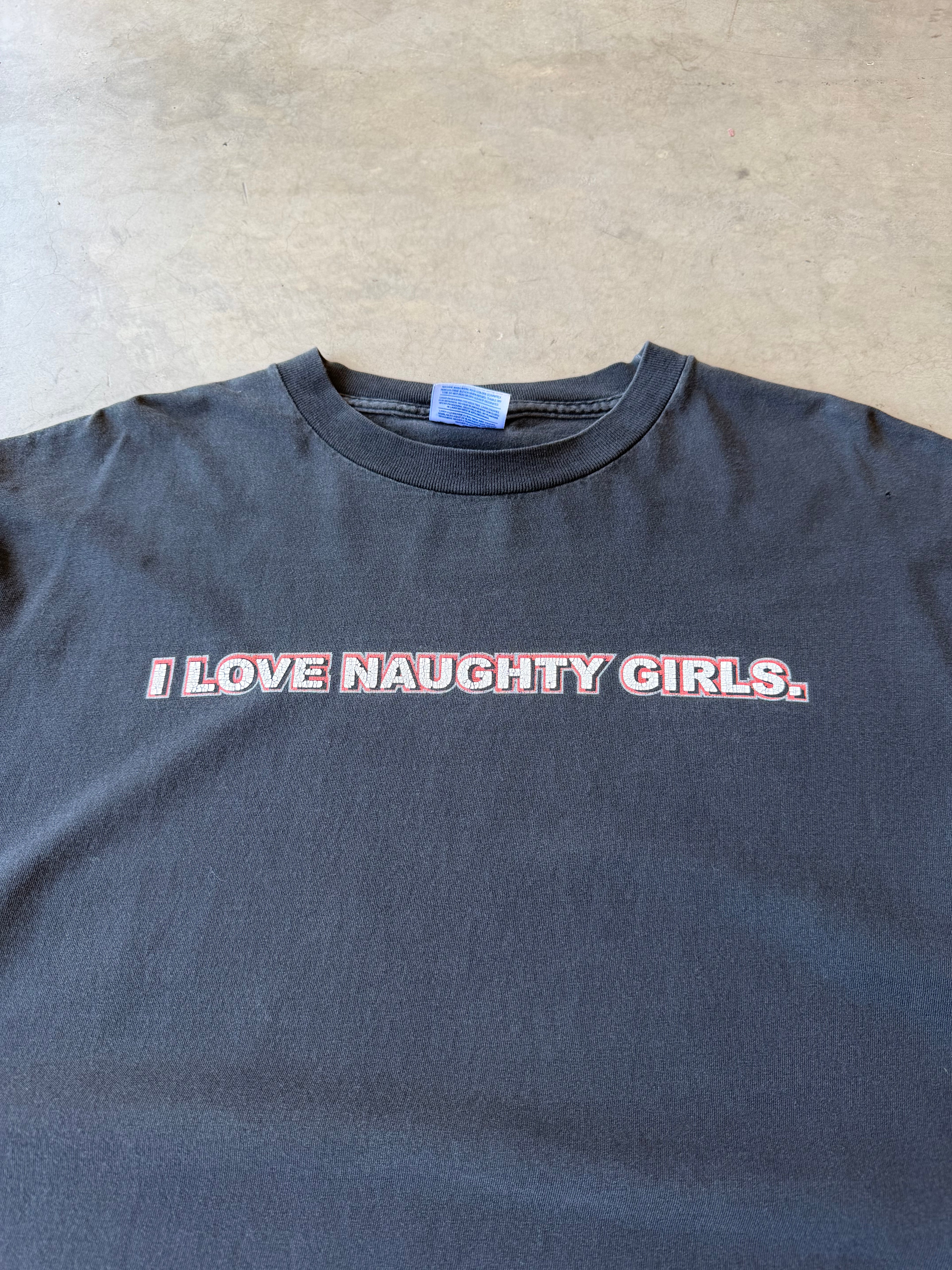 Early 2000s I Love Naughty Girls Tee(XXL)