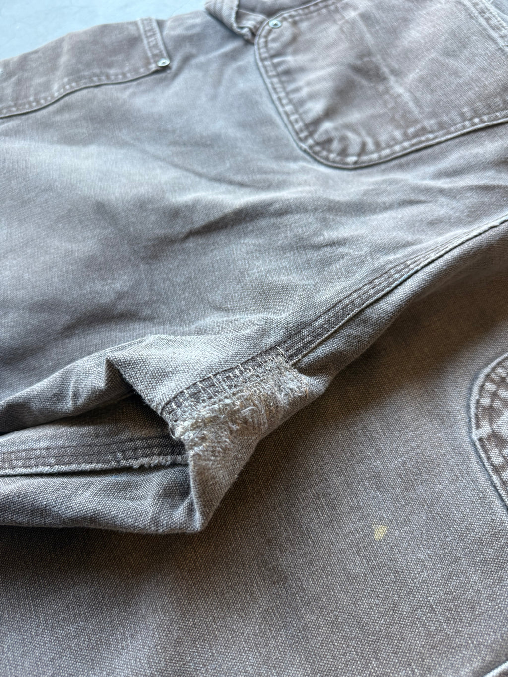 Extremely Faded & Distressed Brown Carhartt Double Knee Pants(36x30)