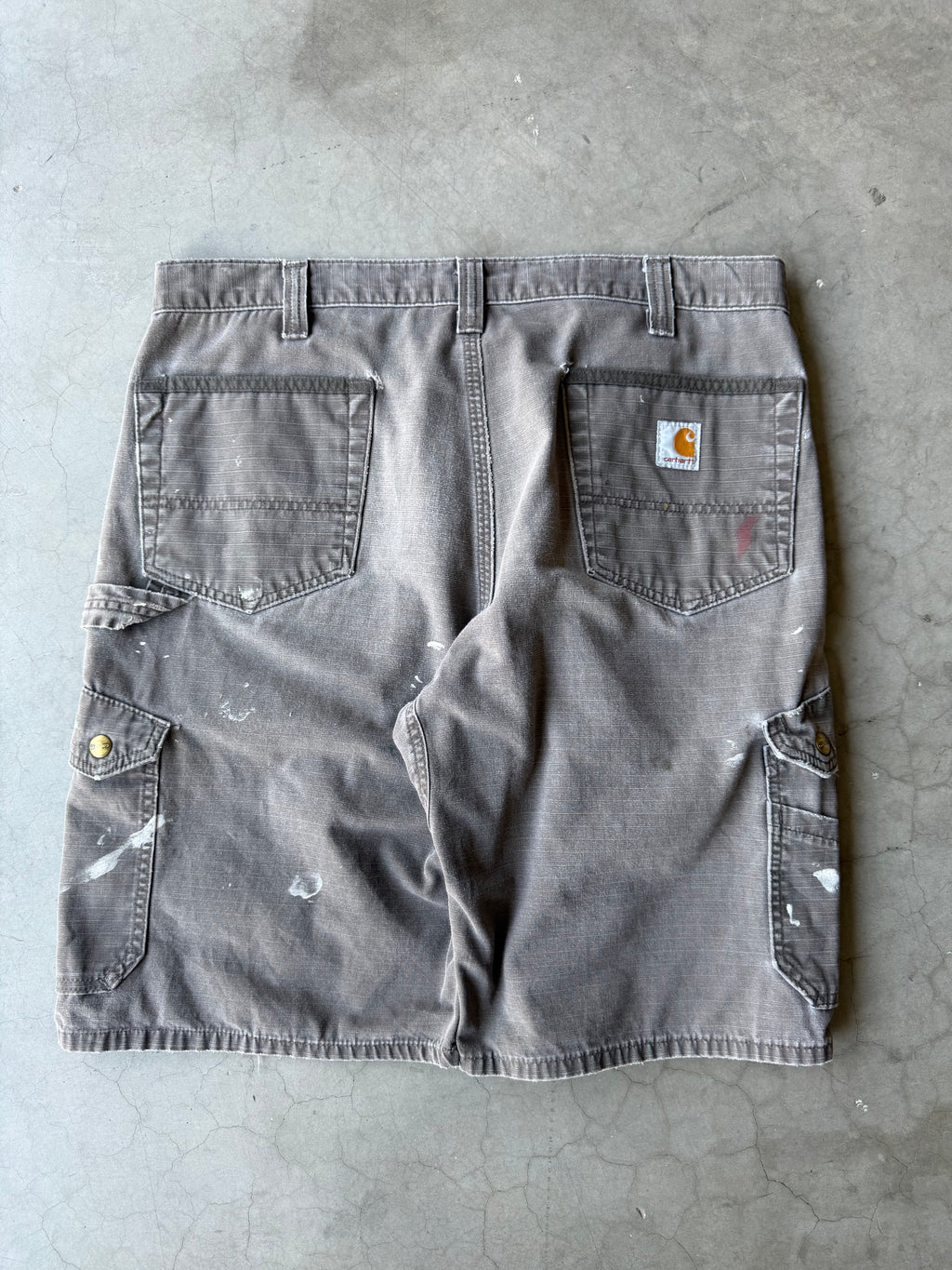 Painted & Distressed Carhartt Cargo Shorts(35)