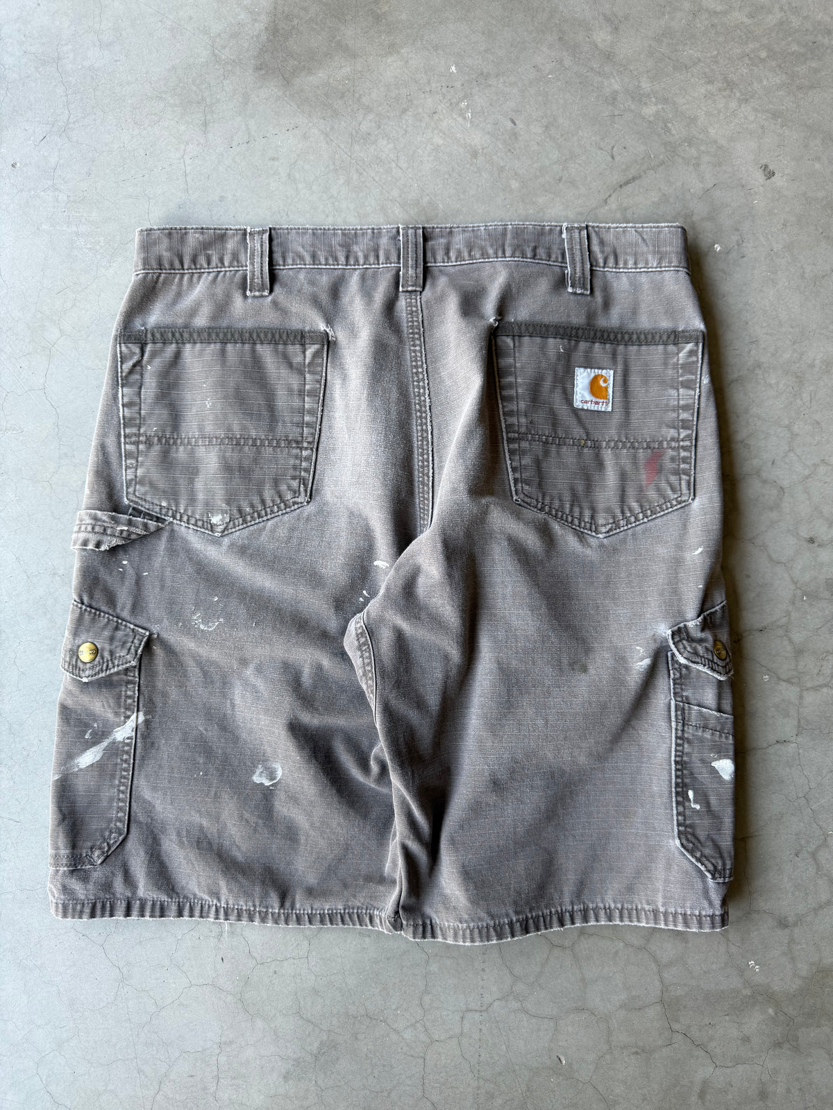 Painted & Distressed Carhartt Cargo Shorts(35)