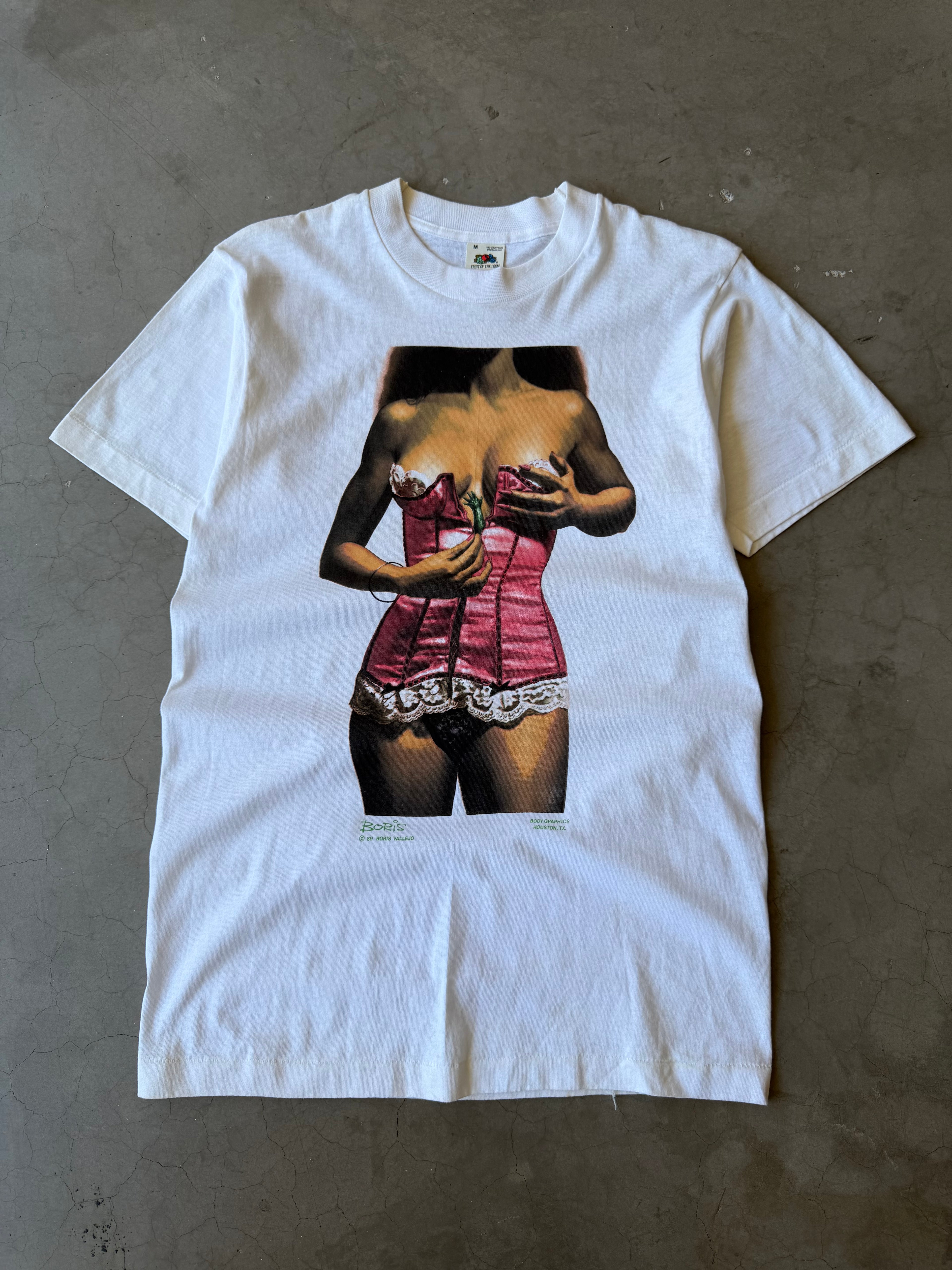 1990s Boris Vallejo Unzipping Dress Tee(M)