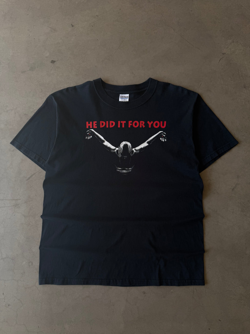 Early 2000s He Did It For Your Jesus Tee(L)
