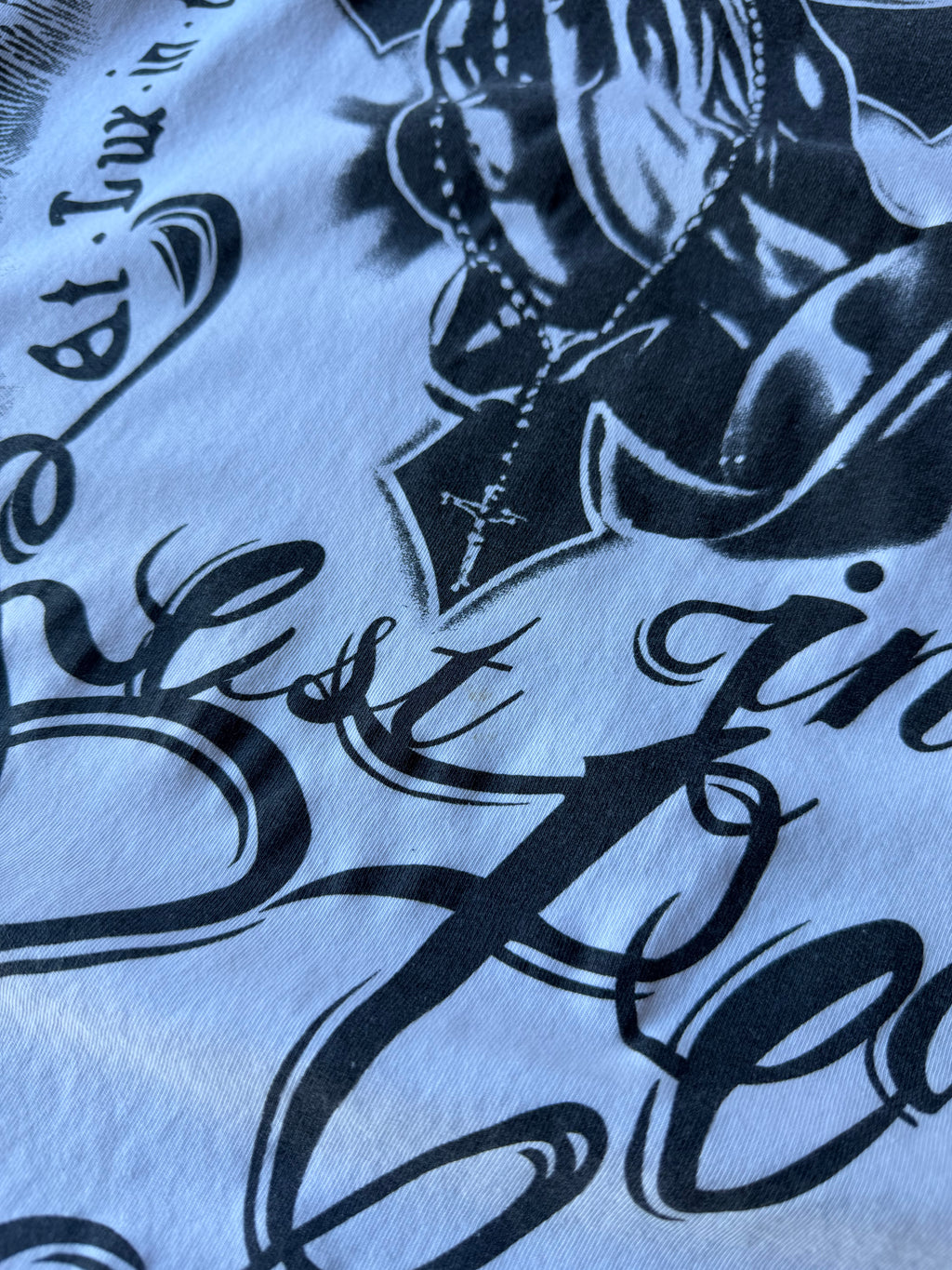 Early 2000s Jesus Prayer Hands Long Sleeve Tee(L)