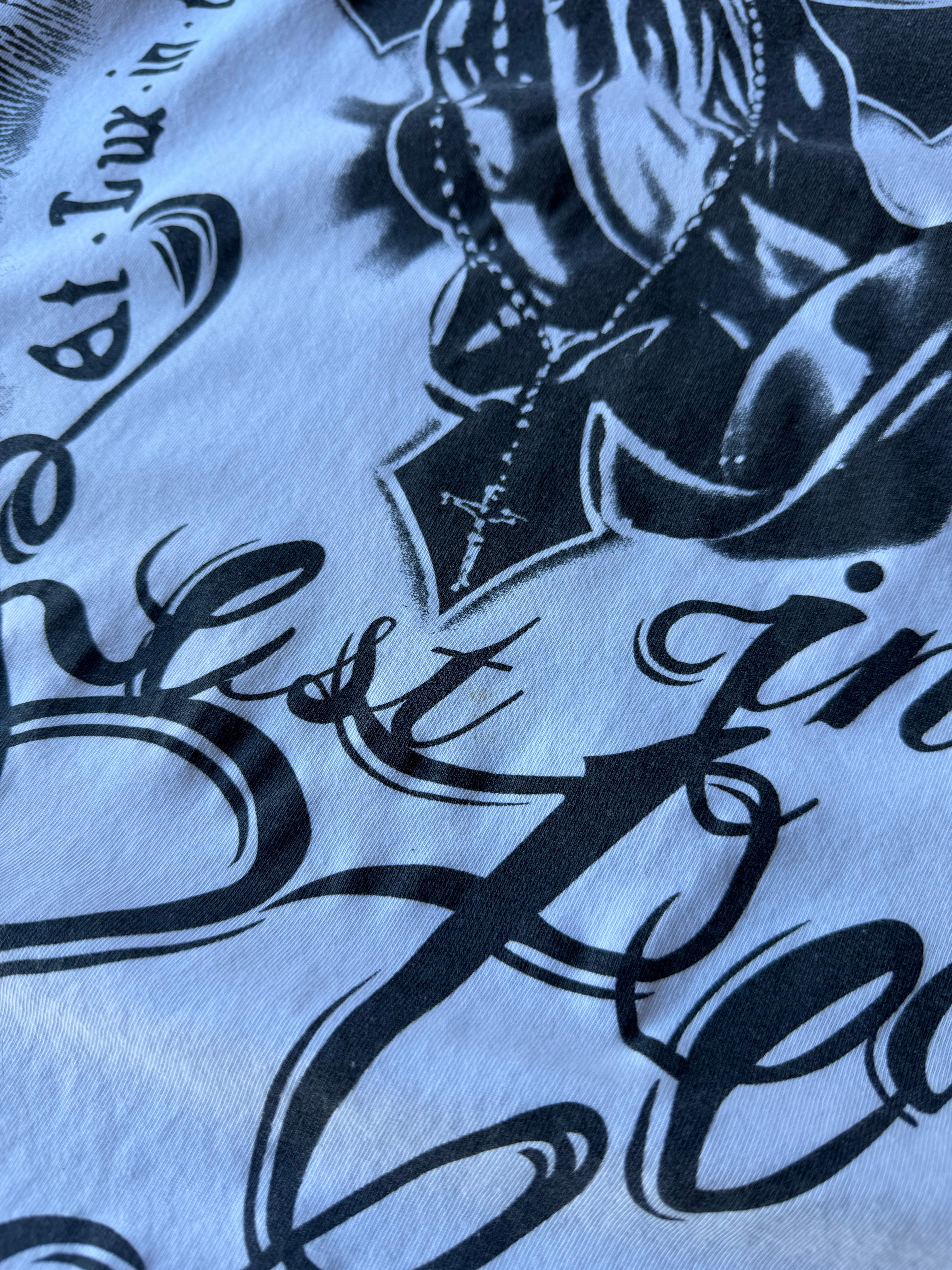 Early 2000s Jesus Prayer Hands Long Sleeve Tee(L)