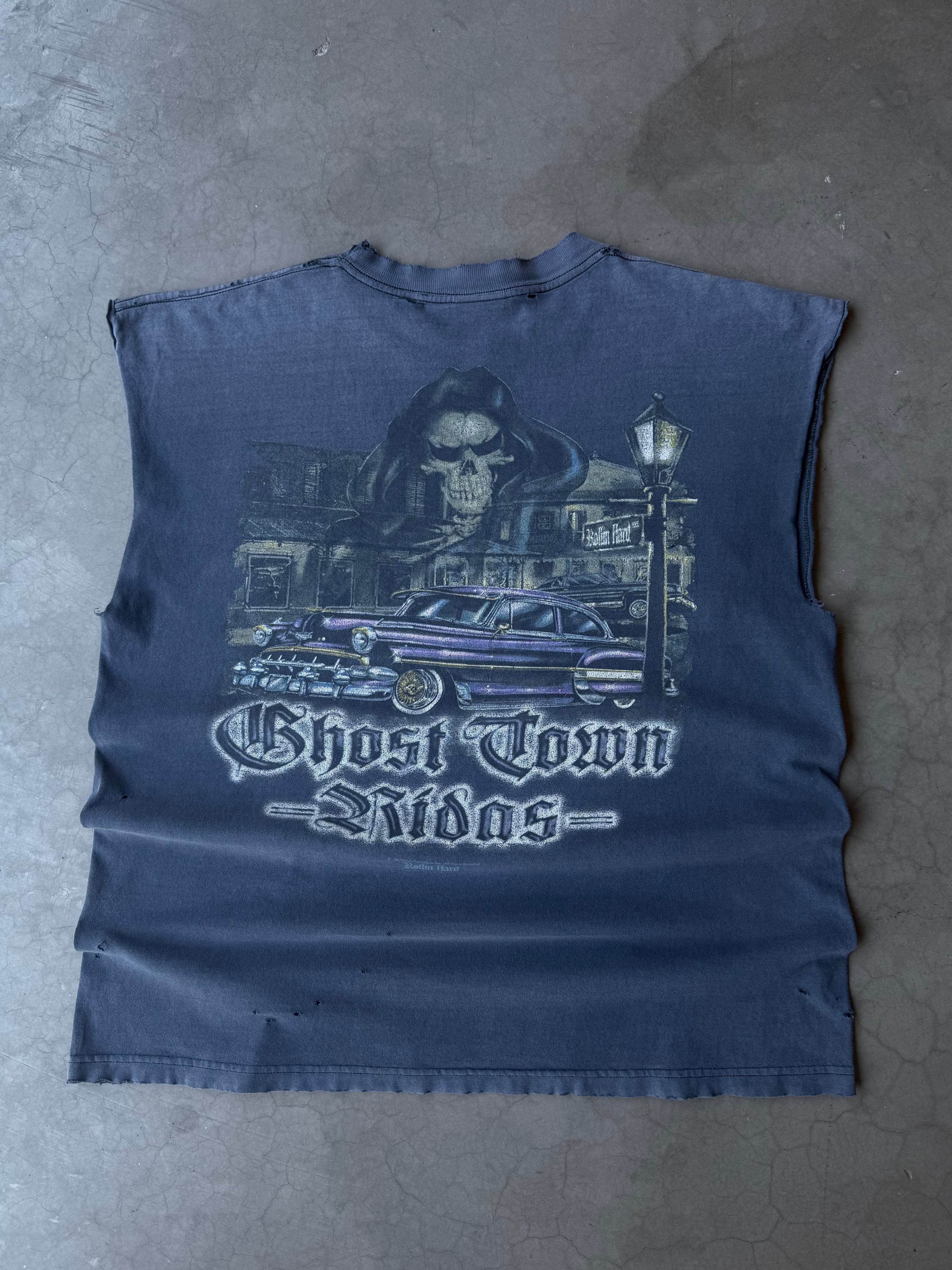 Early 2000s Faded & Distressed Rolling Hard Tank Tee(XL)