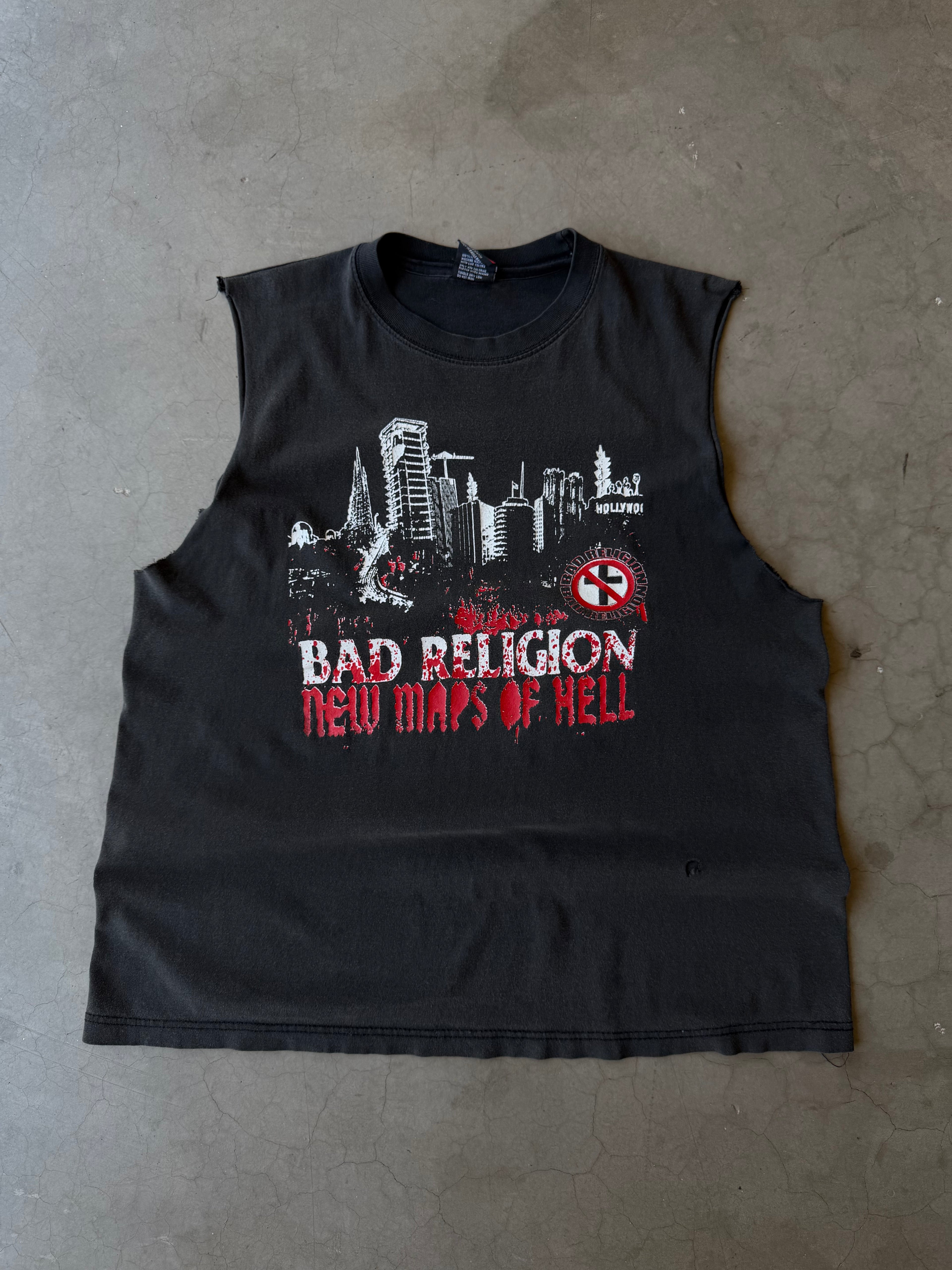 Early 2000s Bad Religion New Maps of Hell Tank Tee(L)