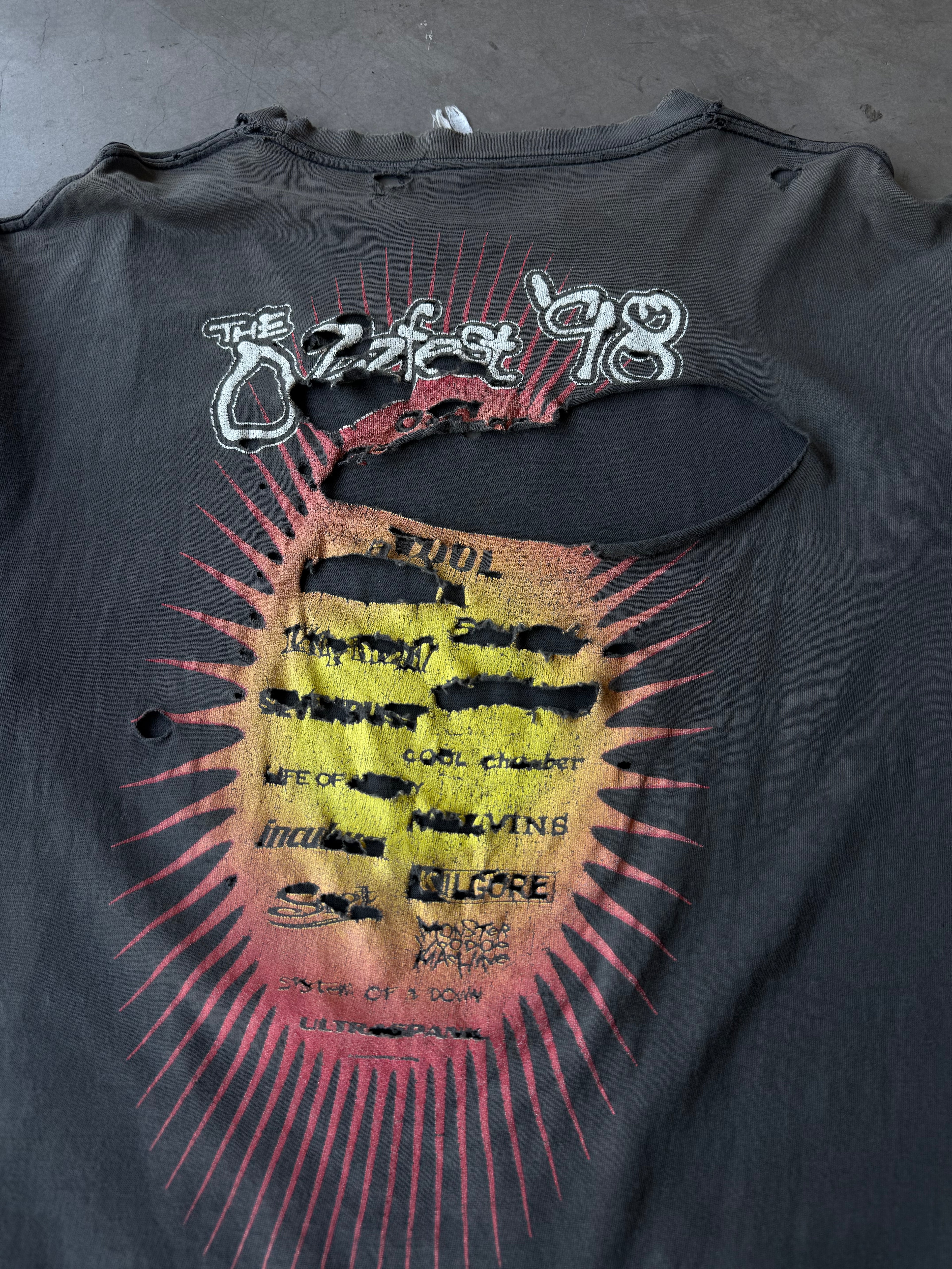 1990s Extremely Distressed Ozzfest Tee(XL)