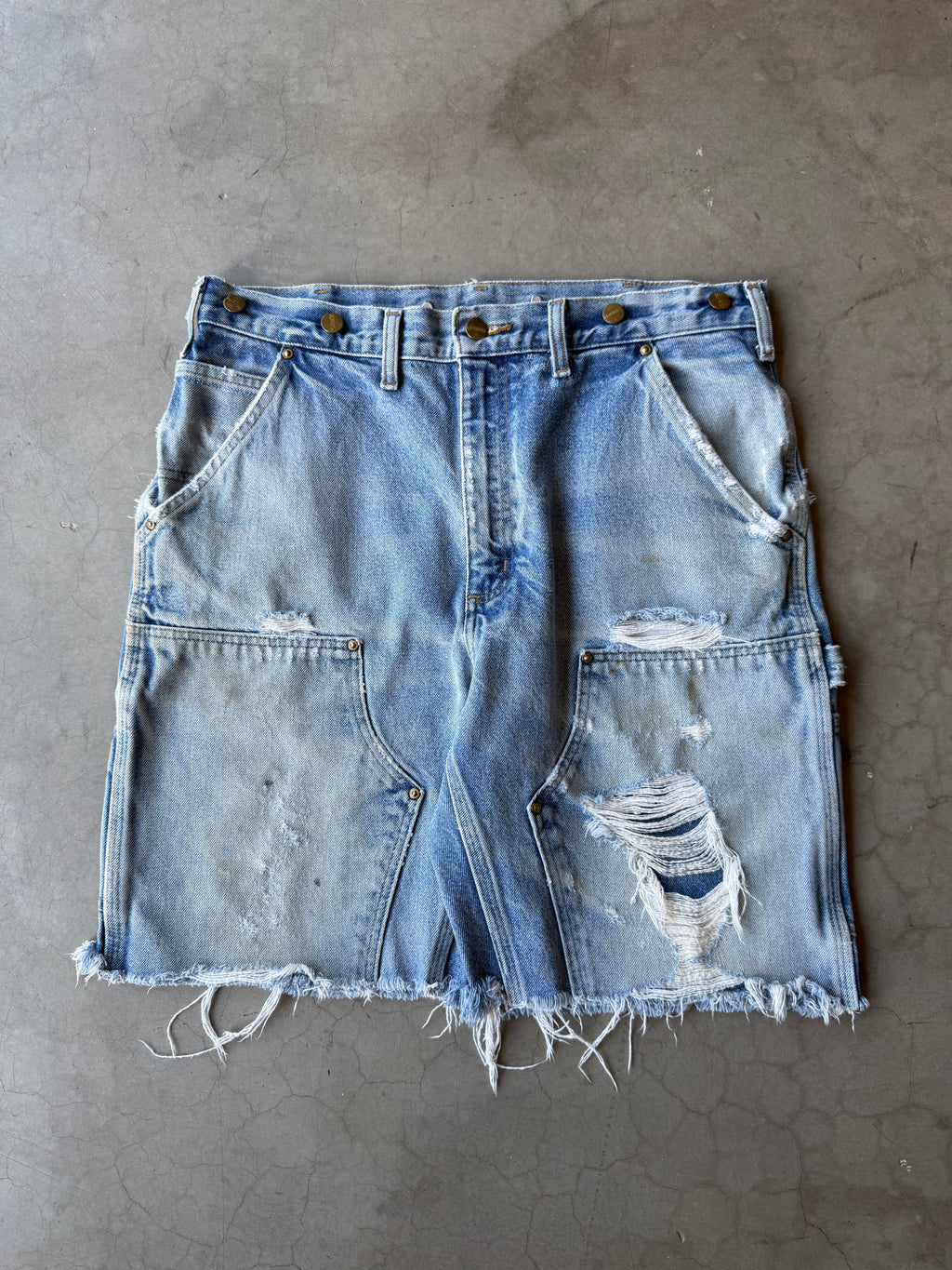 Distressed Denim Carhartt Double Knee Shorts(34)