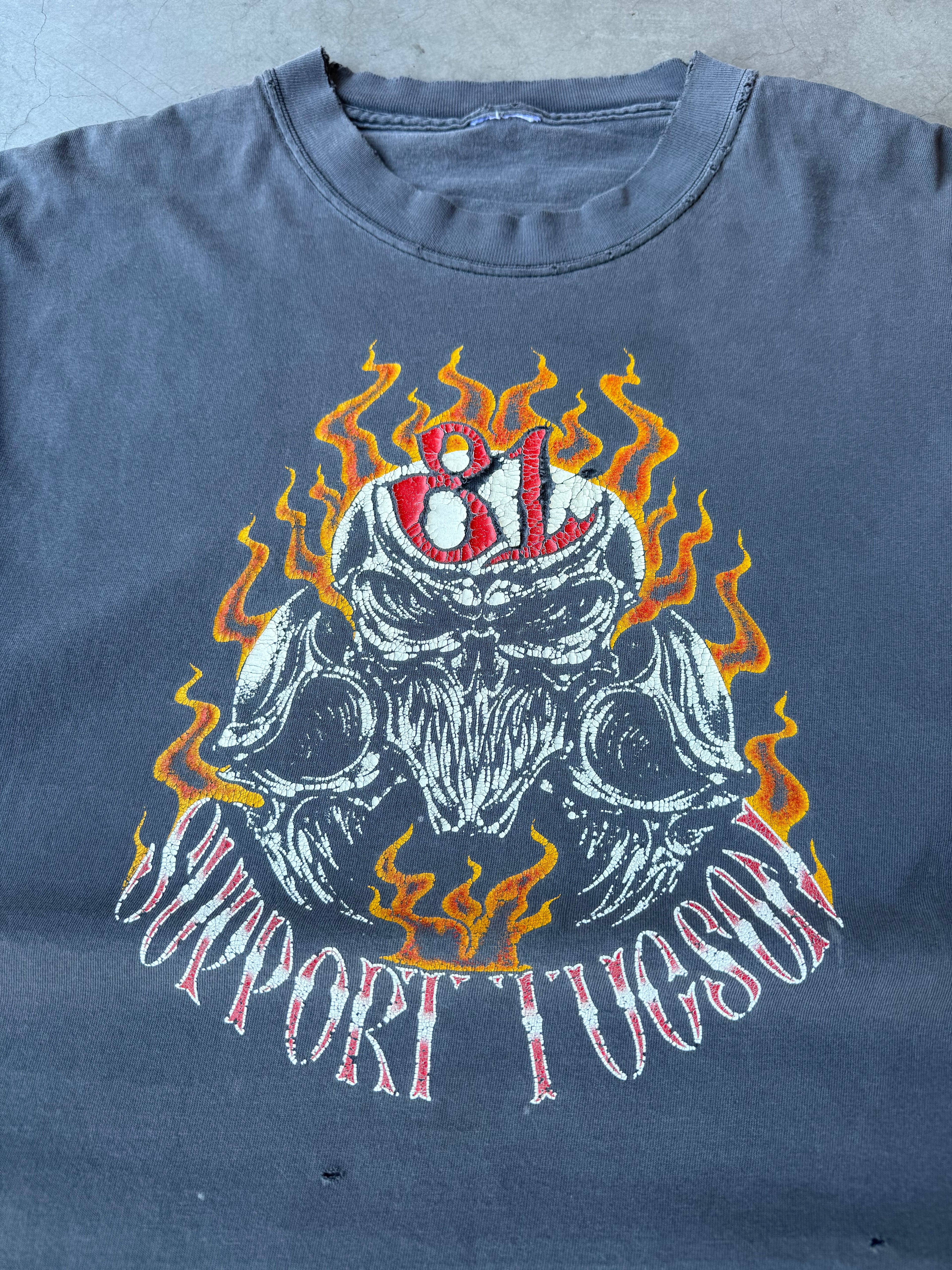 1990s Faded & Distressed Support Tuscon Skull Tee(XL)