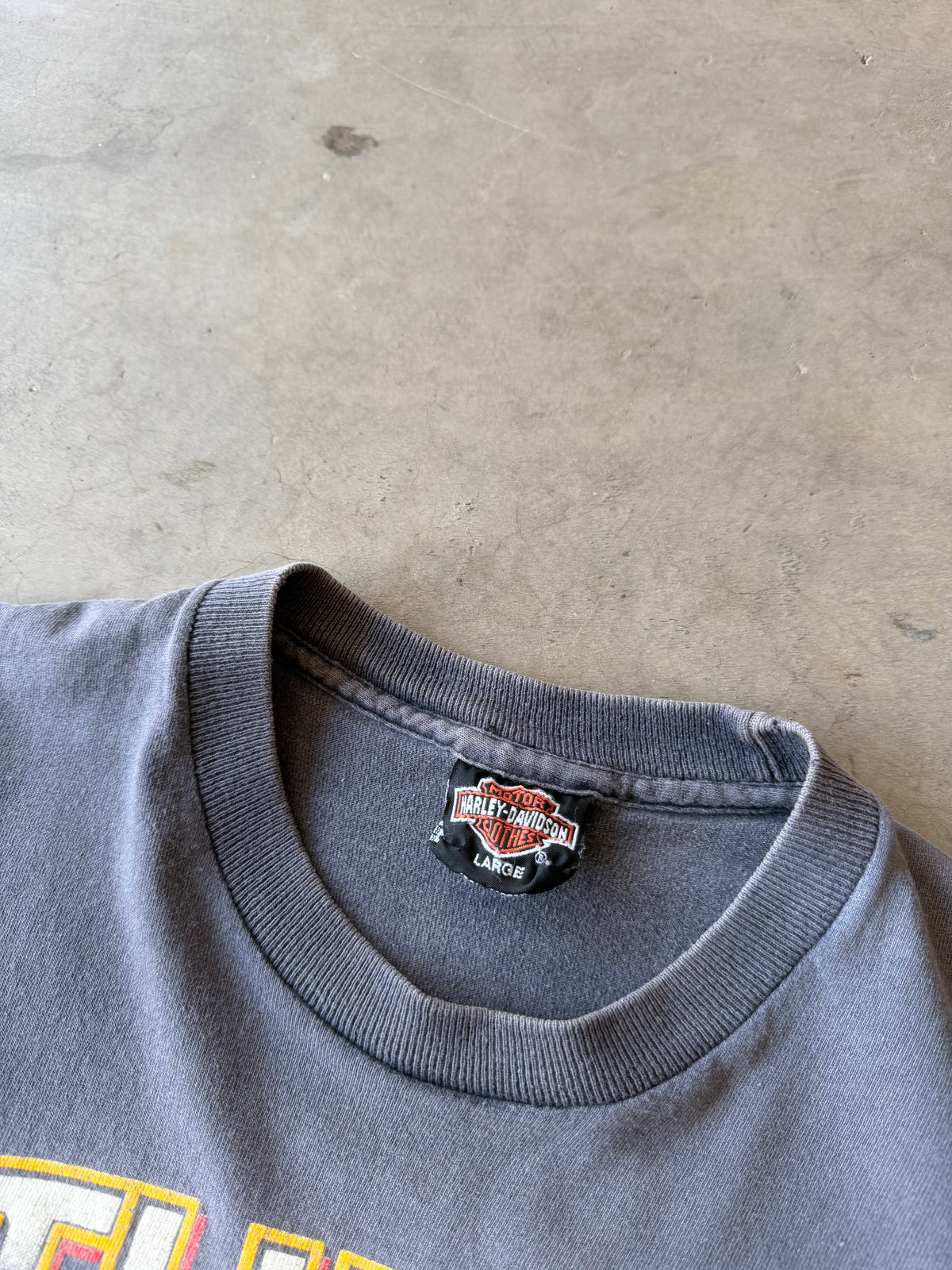 1990s Extremely Faded Harley Davidson Sturgis Rally Tee(L)