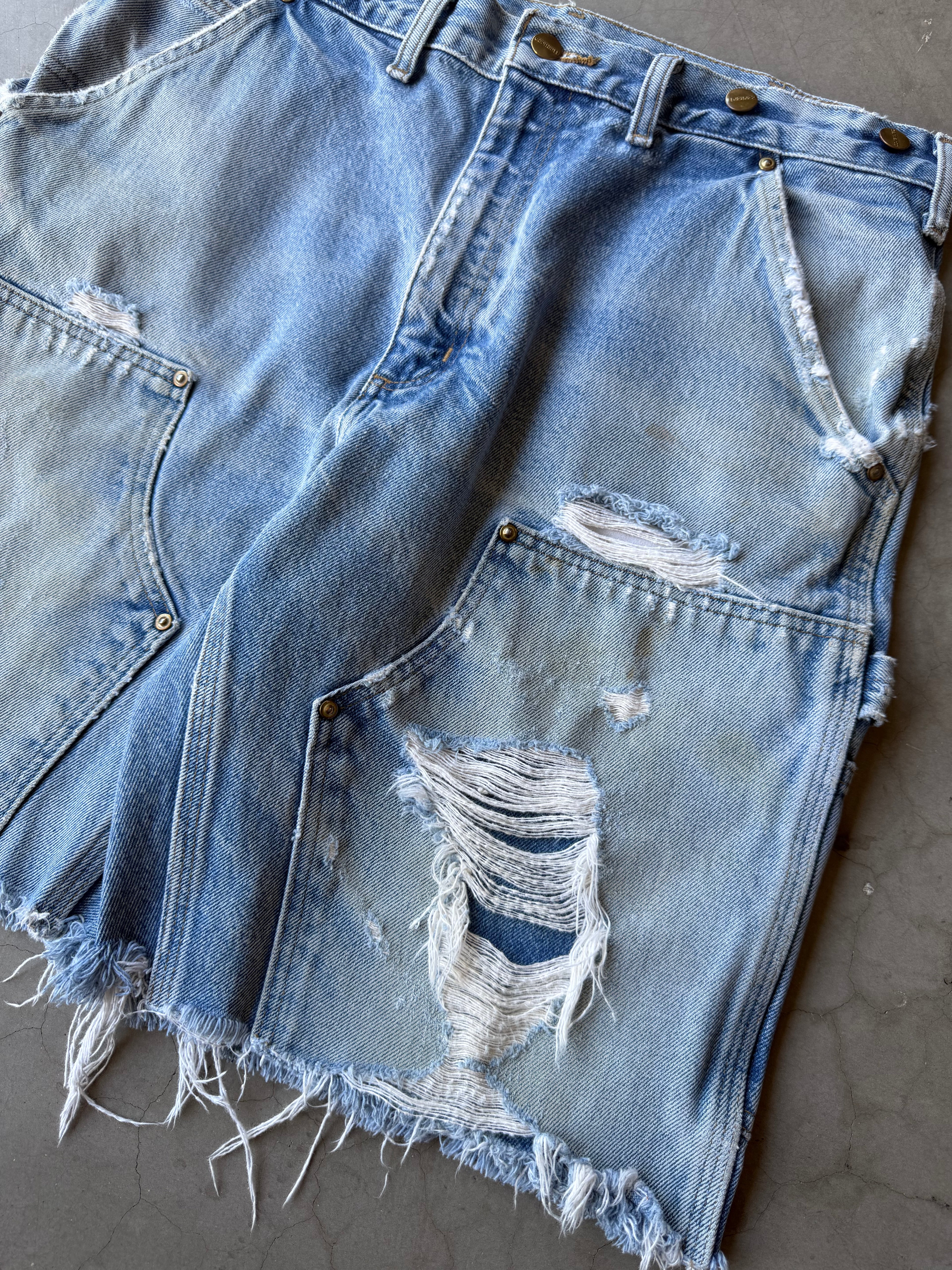Distressed Denim Carhartt Double Knee Shorts(34)