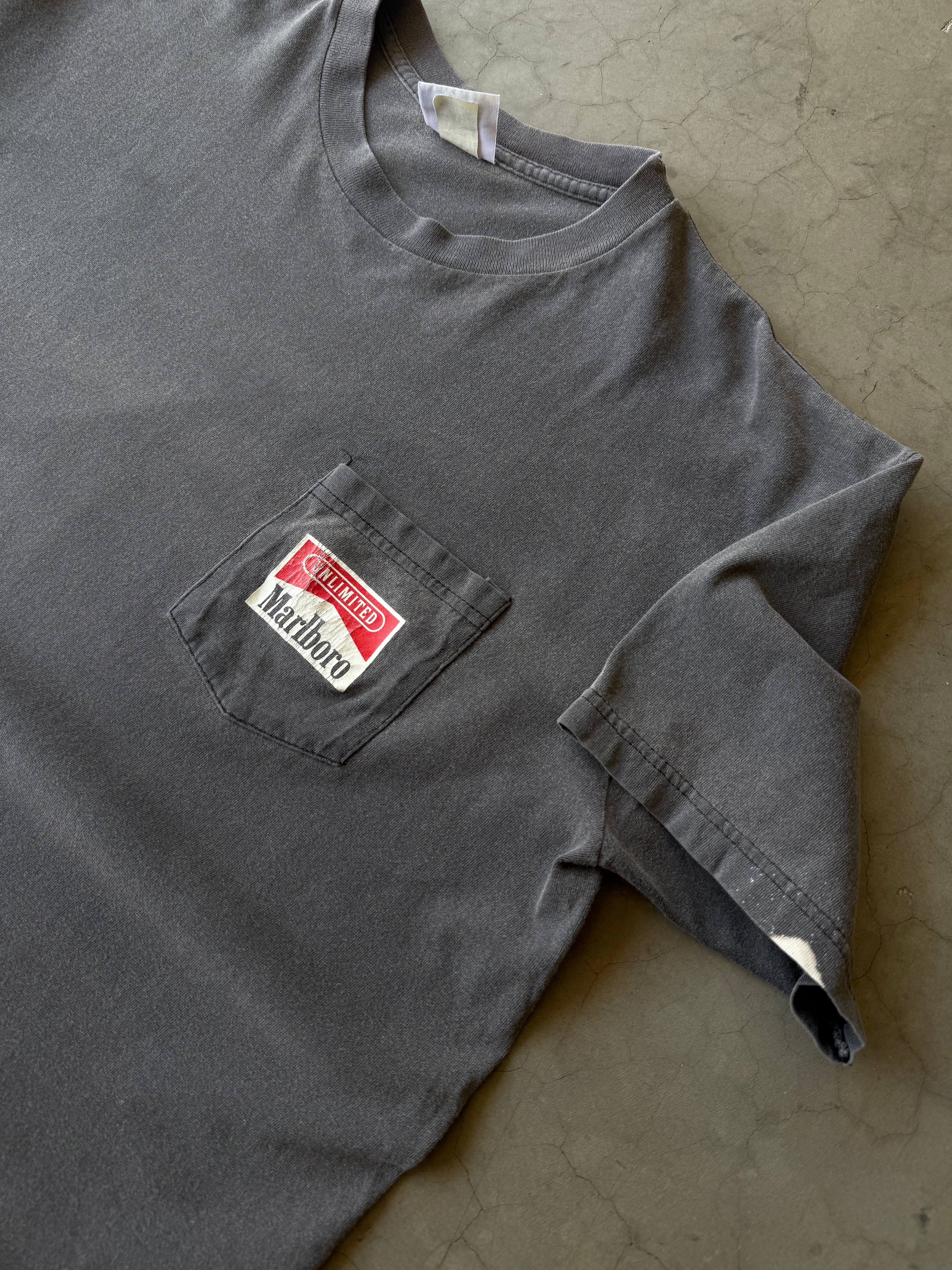 1990s Extremely Faded Marlboro Railroad Tee(XL)
