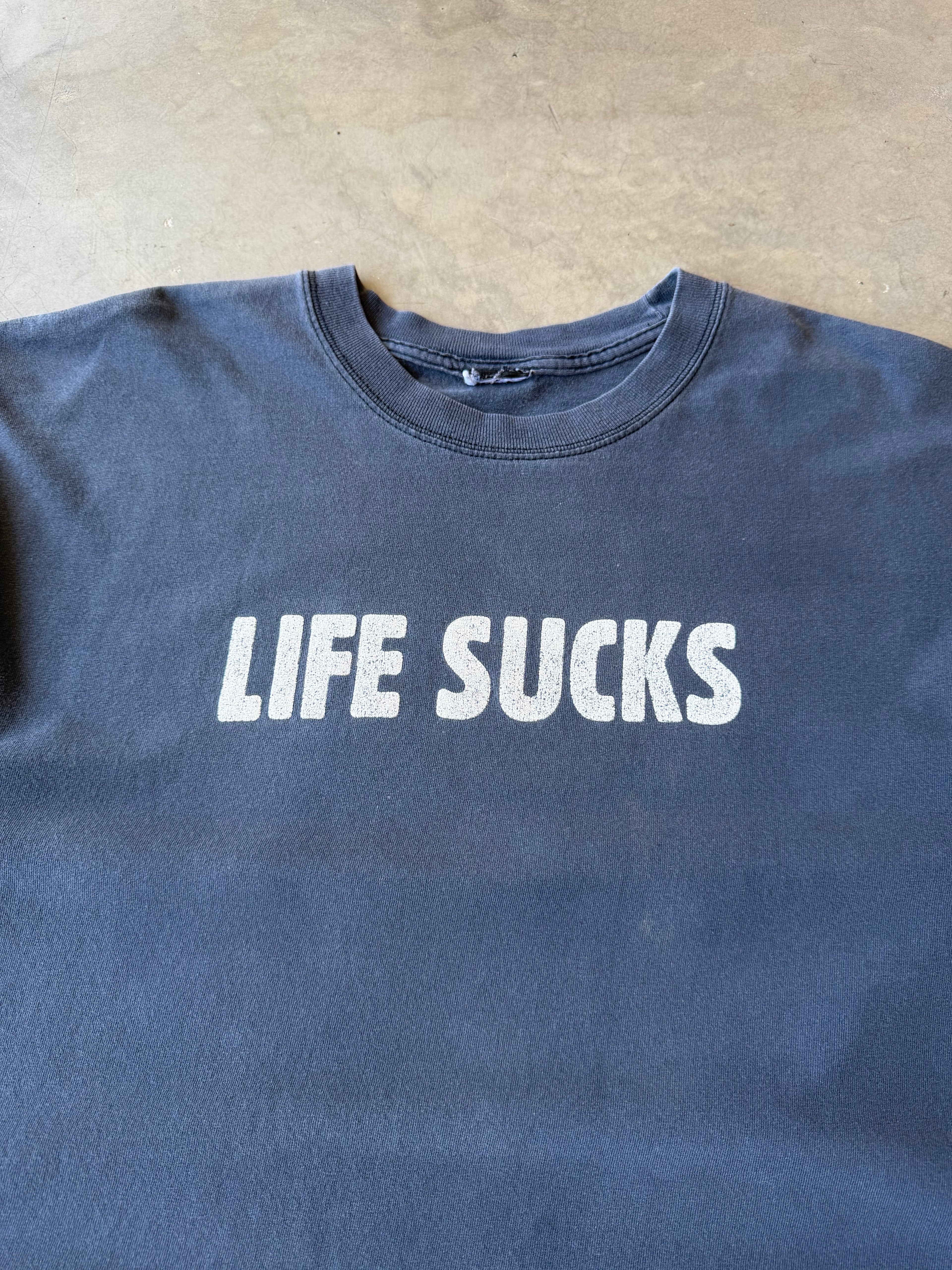1990s Faded Life Sucks Tee(XL)