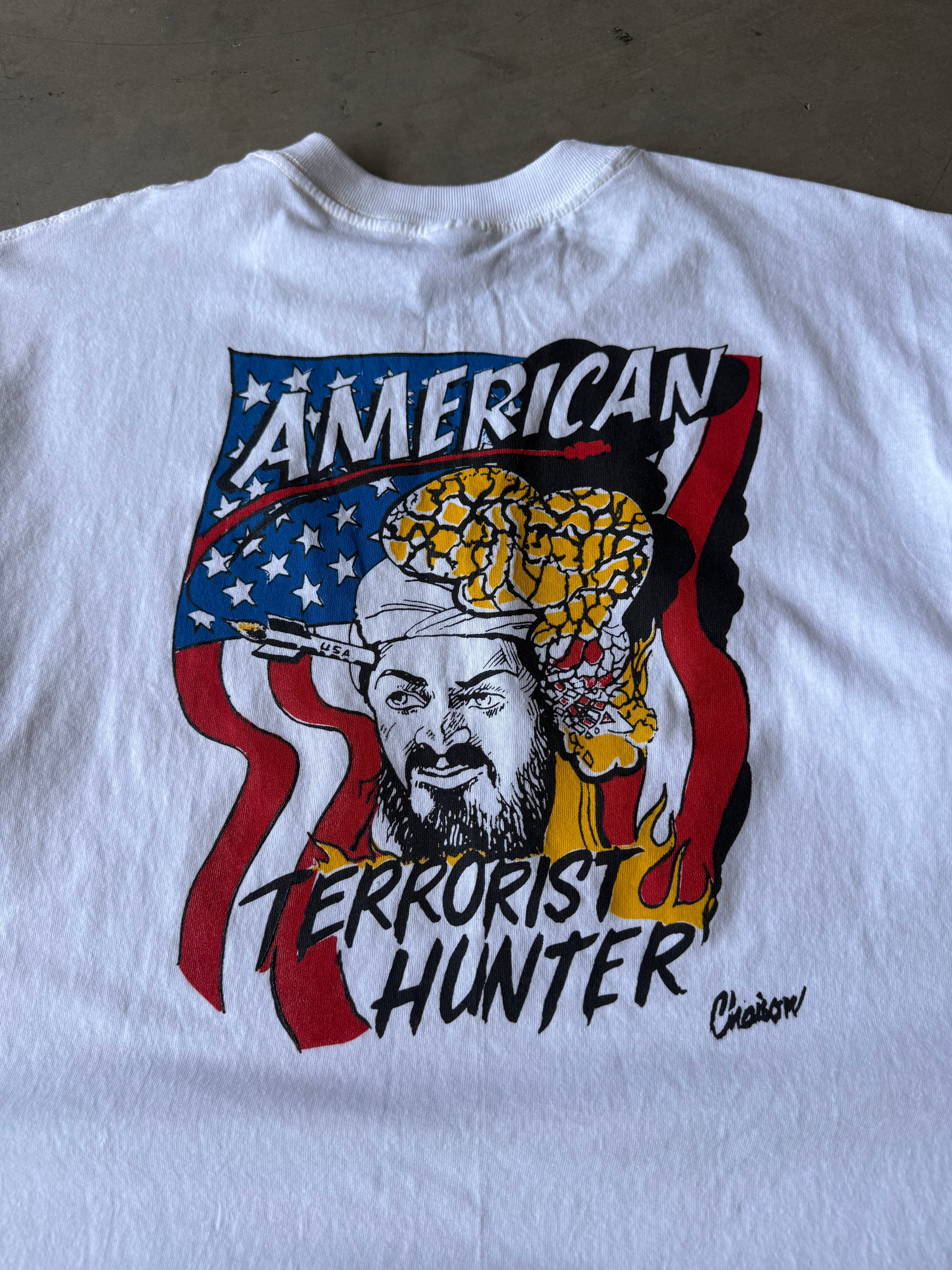 Early 2000s American Terrorist Hunter Osama bin Laden Tee(XL)