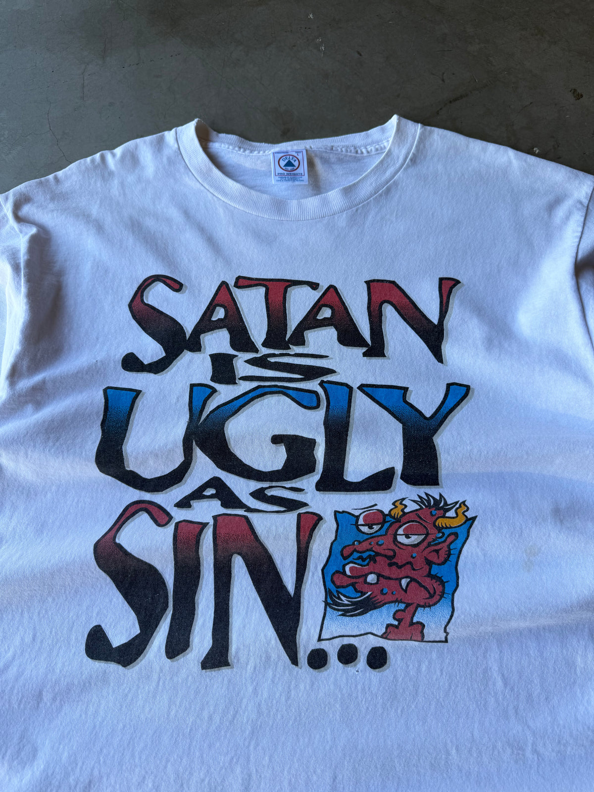 1990s Satan is Ugly As Sin Jesus Tee(L)