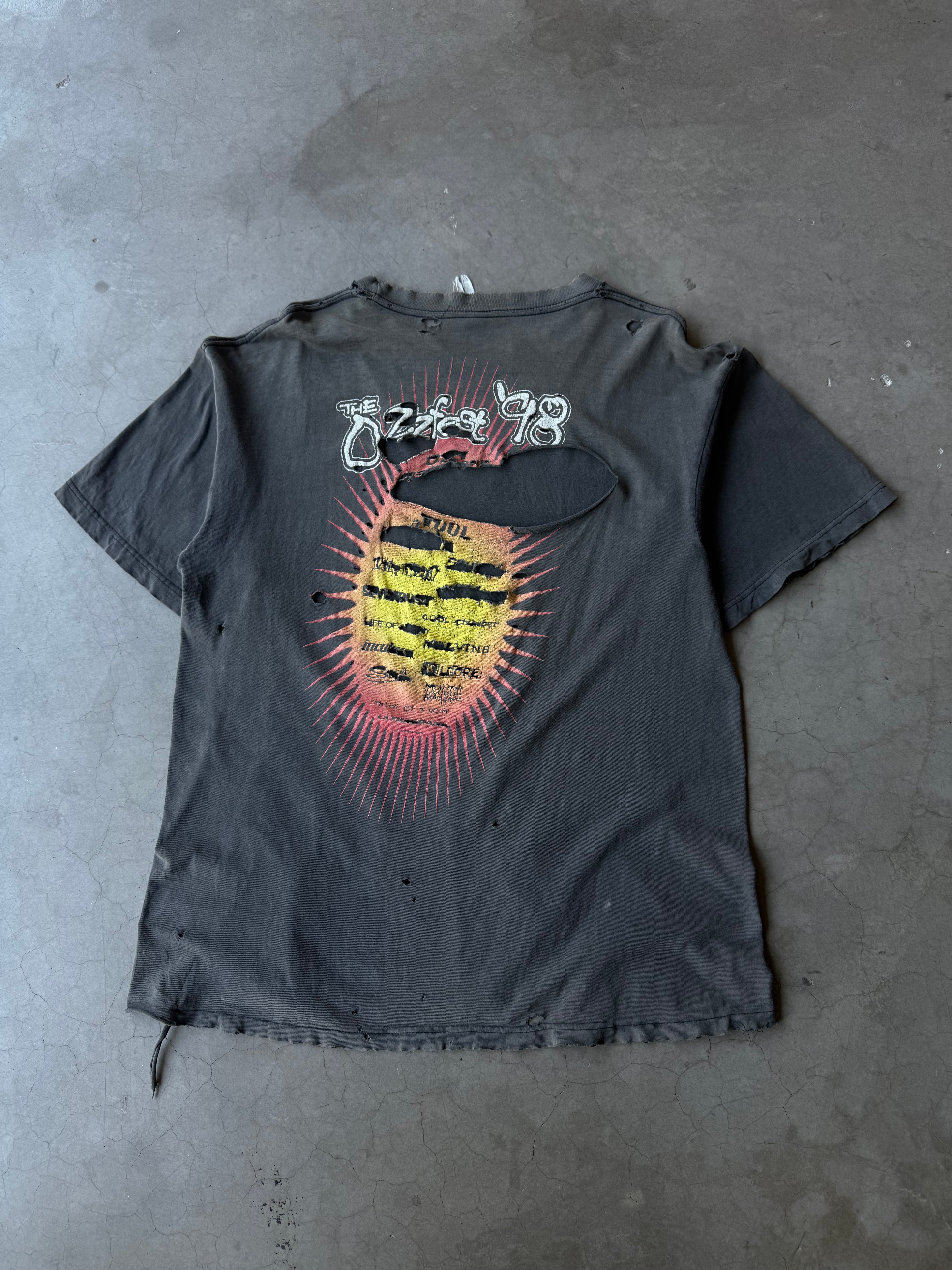 1990s Extremely Distressed Ozzfest Tee(XL)
