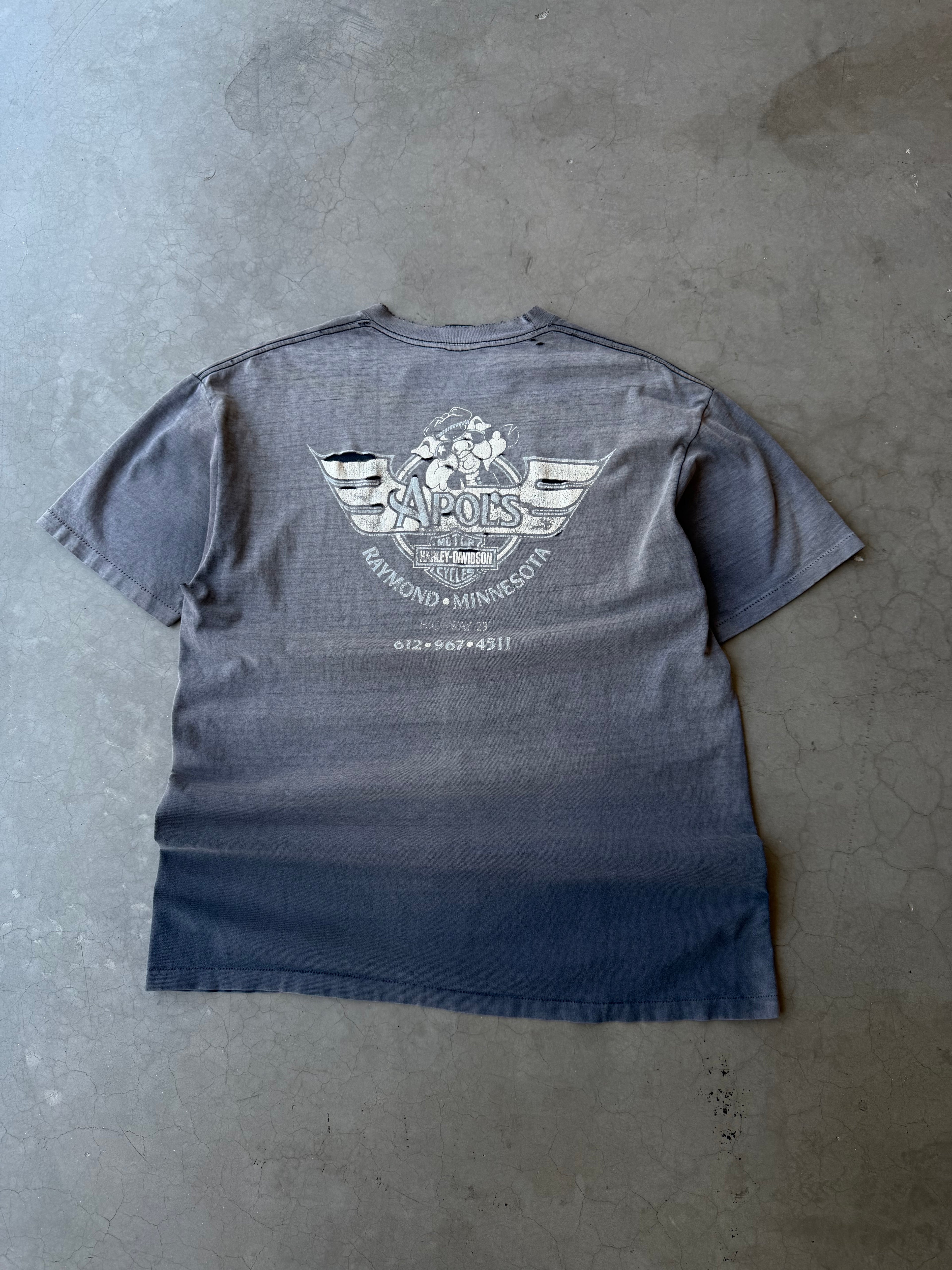 1990s Extremely Faded Legends Roam Harley Davidson Tee(XL)