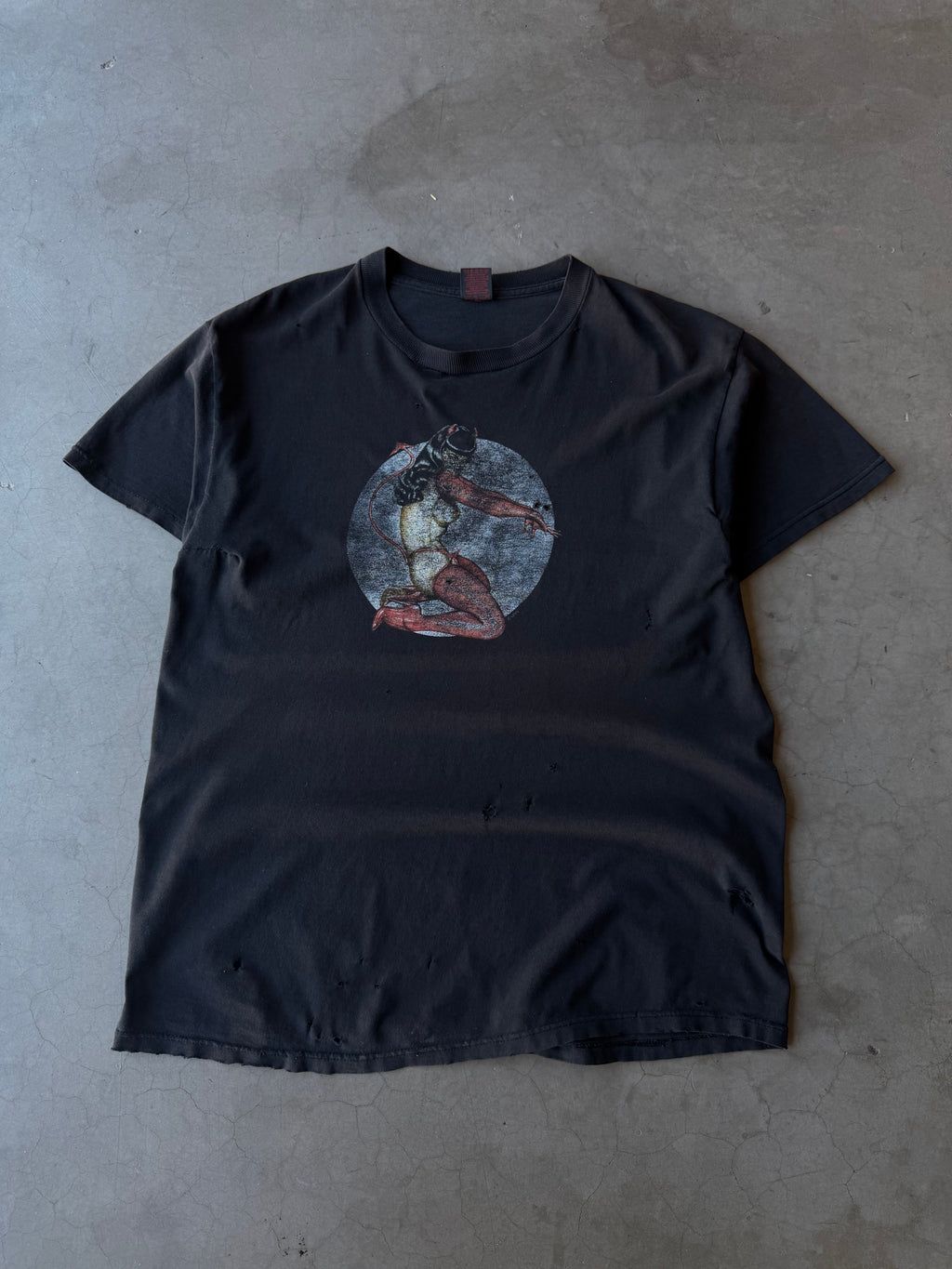1990s Faded & Distressed Fashion Victim Bettie Page Tee