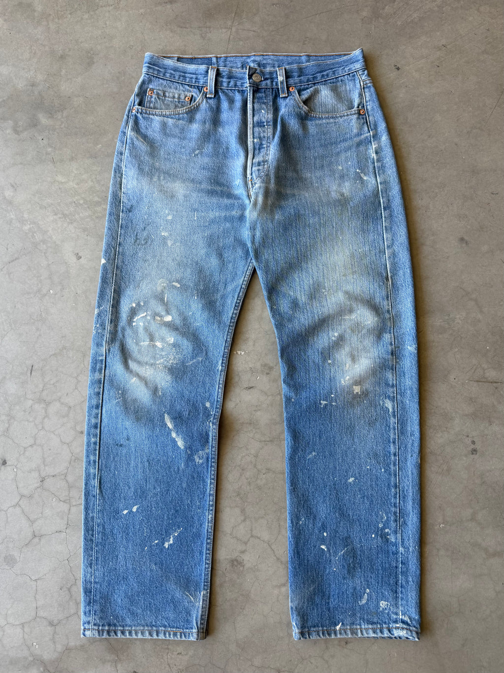 1990s Painted Levi 501 Denim Pants
