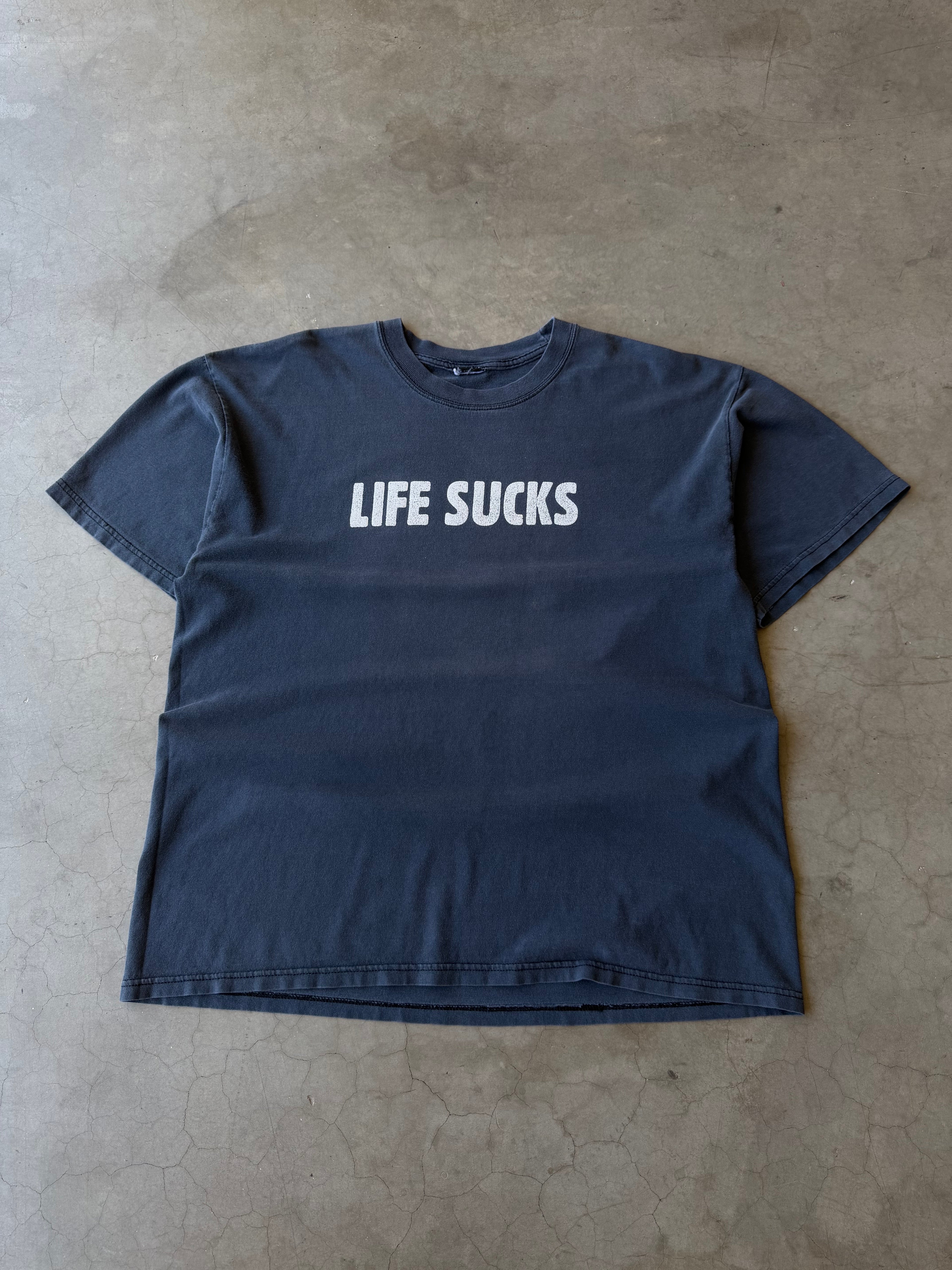 1990s Faded Life Sucks Tee(XL)