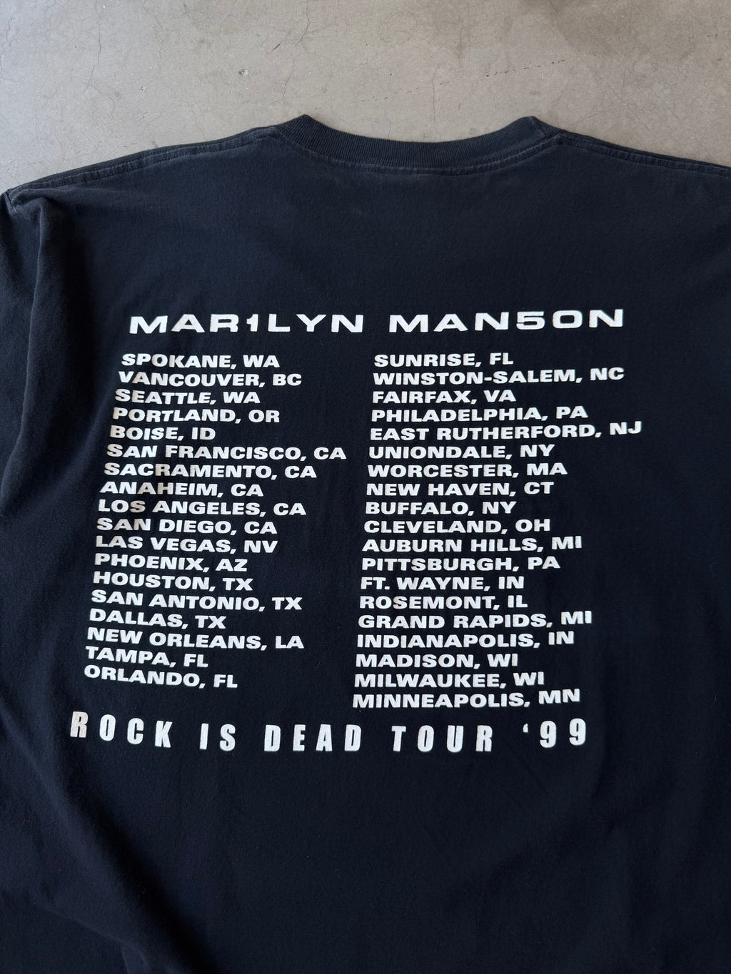 1990s Marilyn Manson Rock Is Dead Tee(XL)