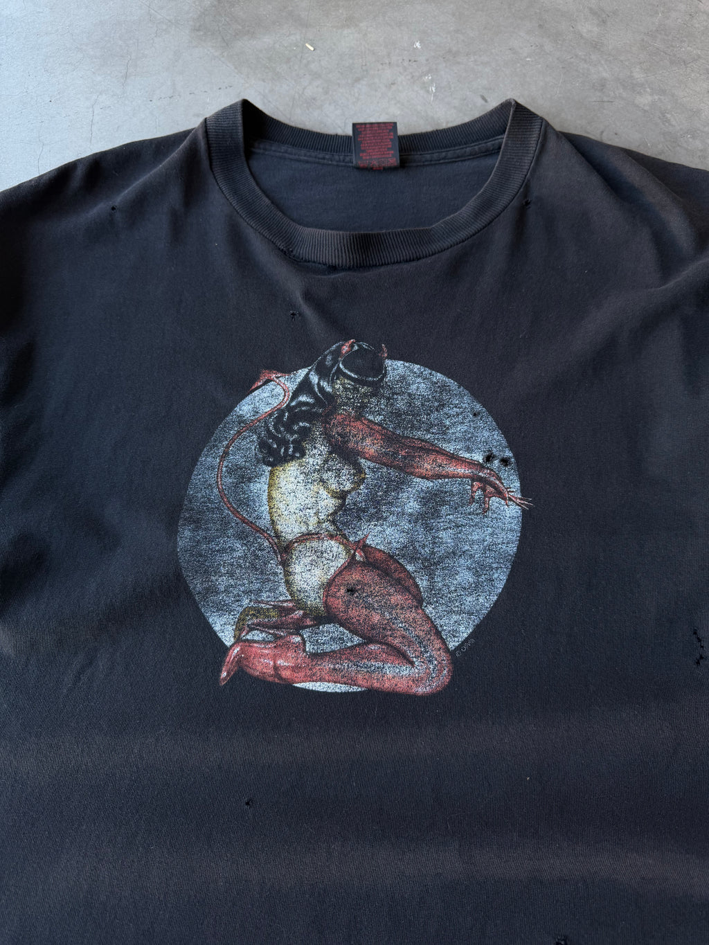 1990s Faded & Distressed Fashion Victim Bettie Page Tee