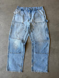 Distressed Denim Carhartt Double Knee Pants