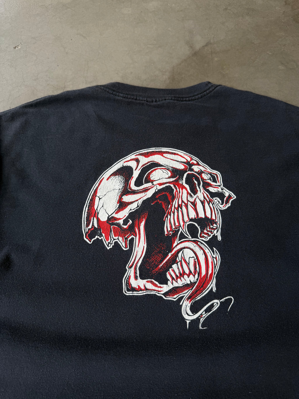 Early 2000s Bad Bones Skull Tee(XL)