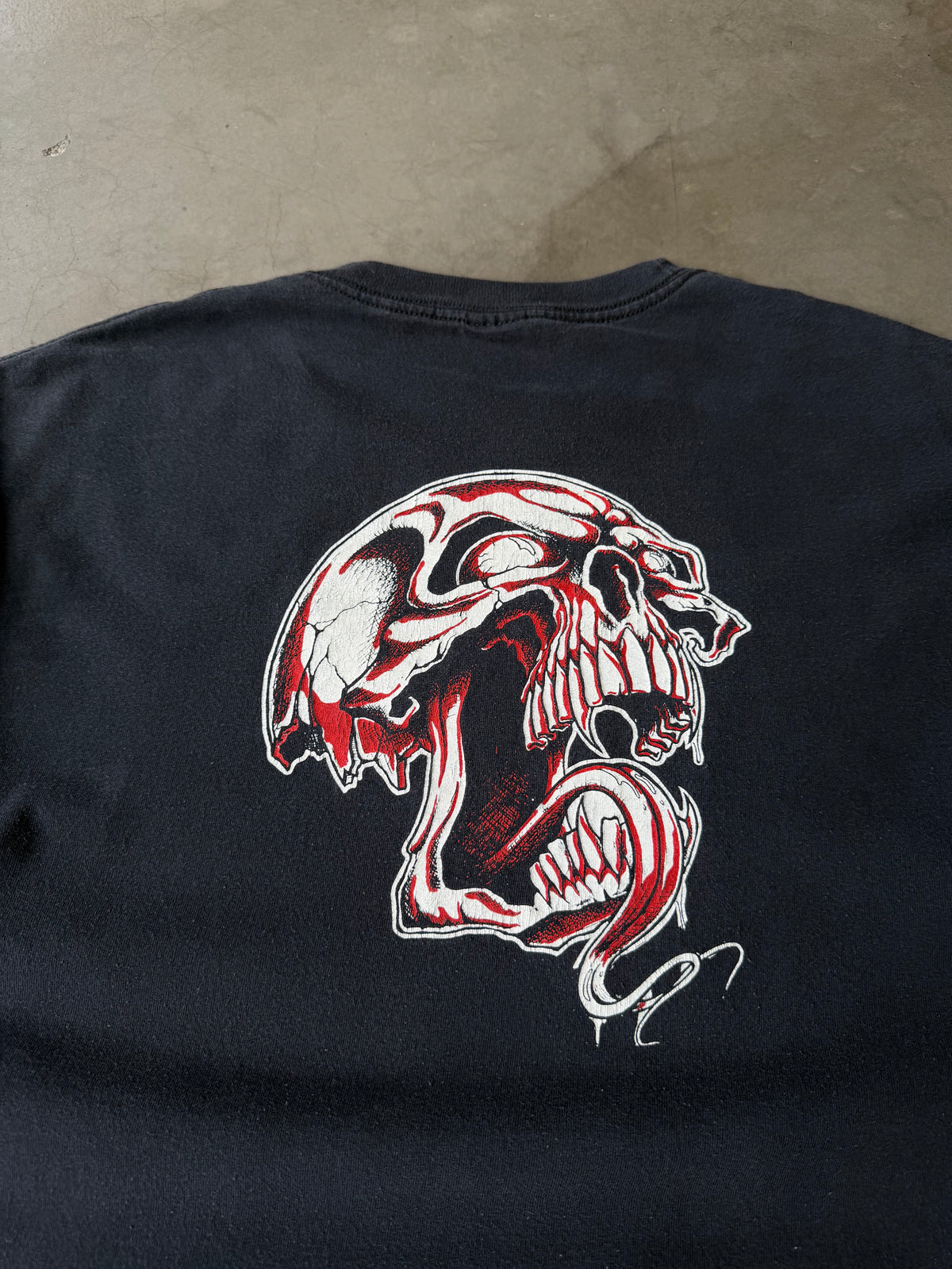 Early 2000s Bad Bones Skull Tee(XL)
