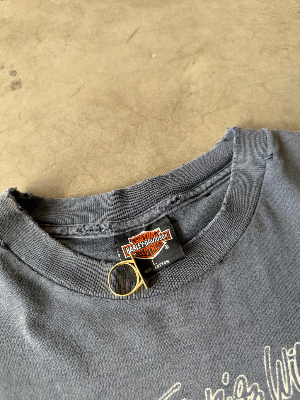 1990s Faded & Distressed Harley Davidson 90th Anniversary Tee(L)