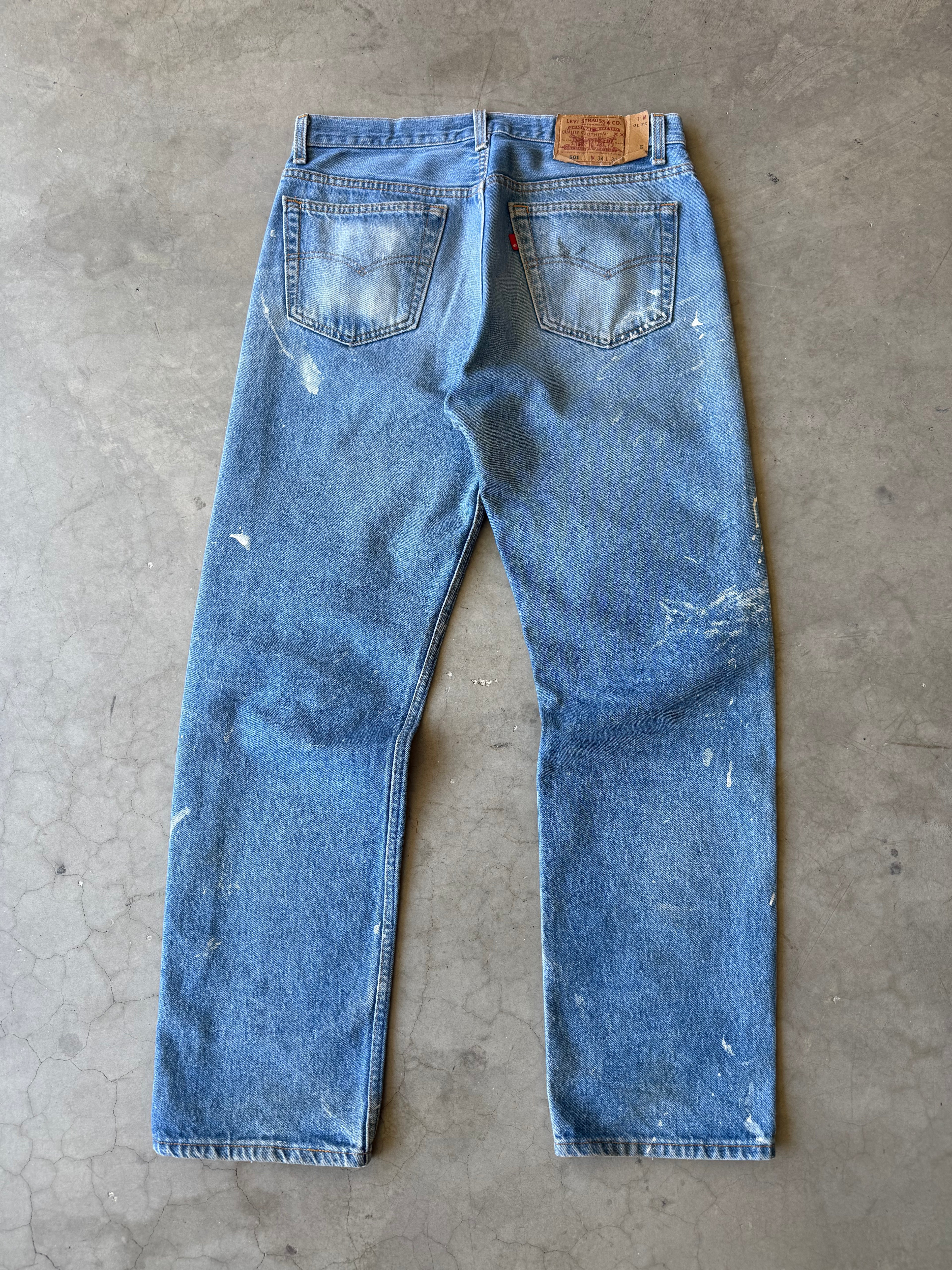 1990s Painted Levi 501 Denim Pants