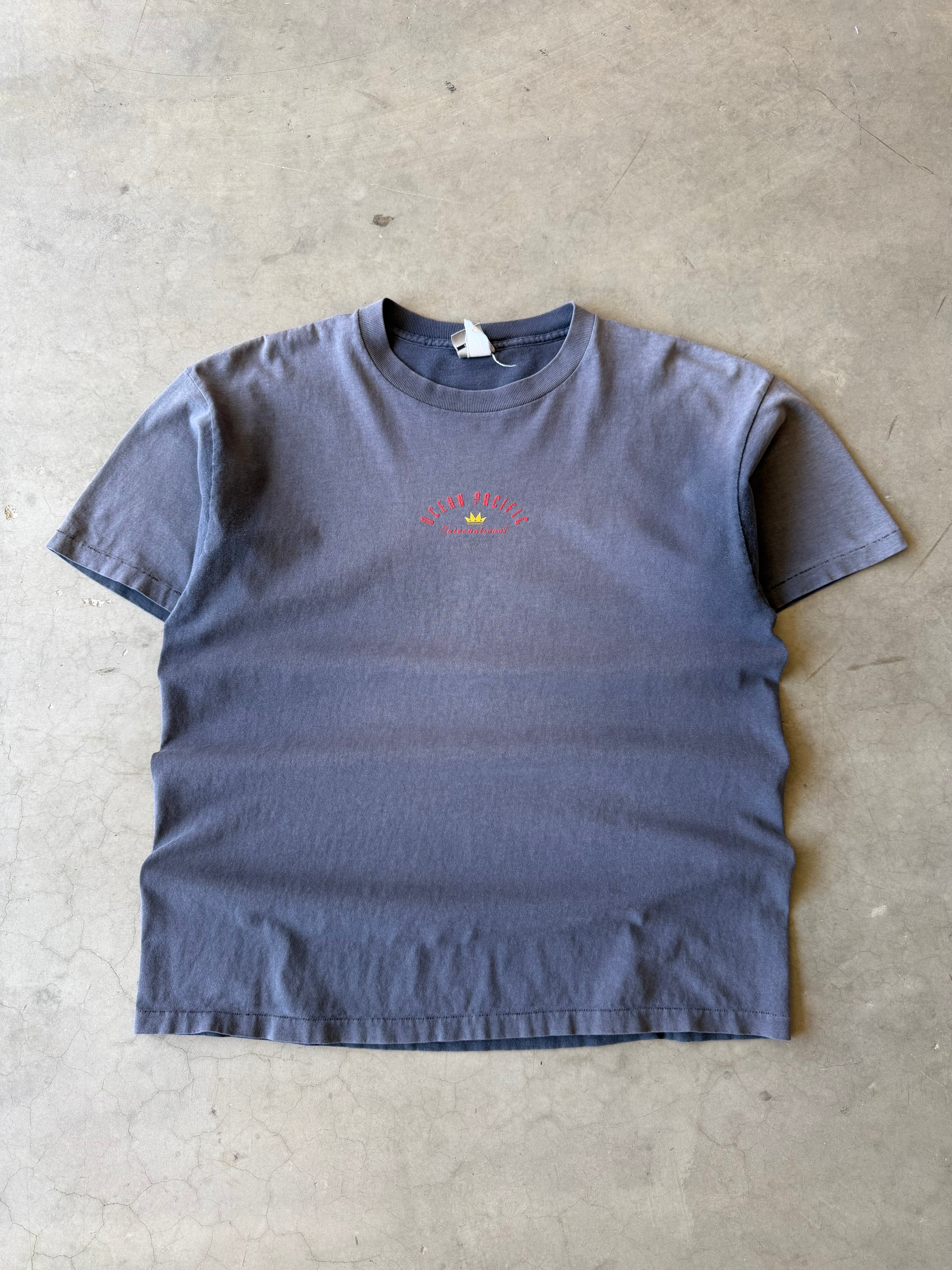 1990s Extremely Faded Ocean Pacific Crown Tee(L)