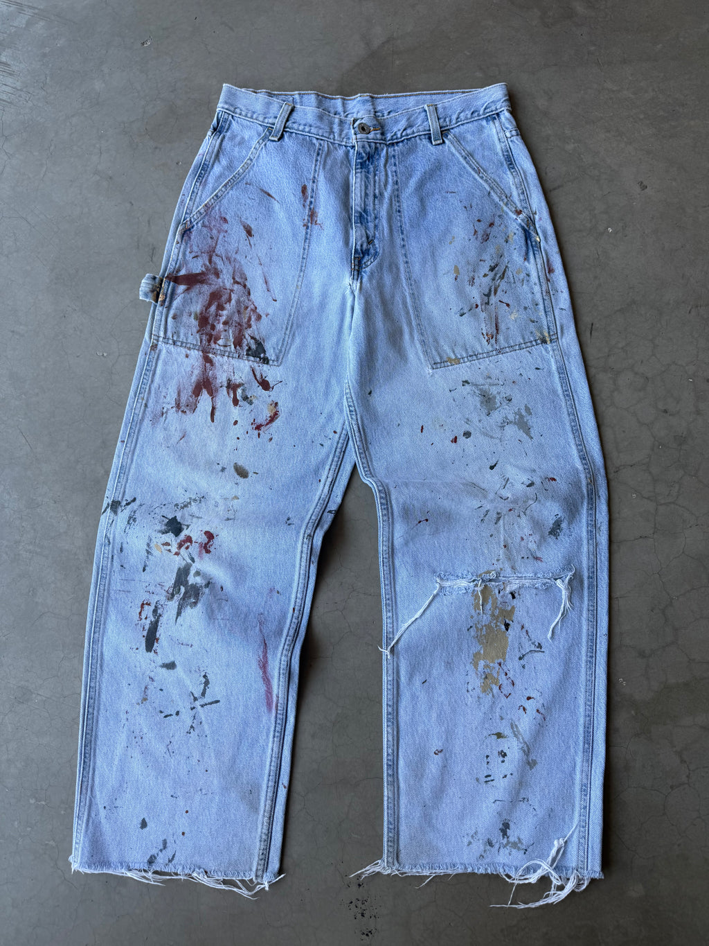 1990s Painted Levi Dry Good Carpenter Pants