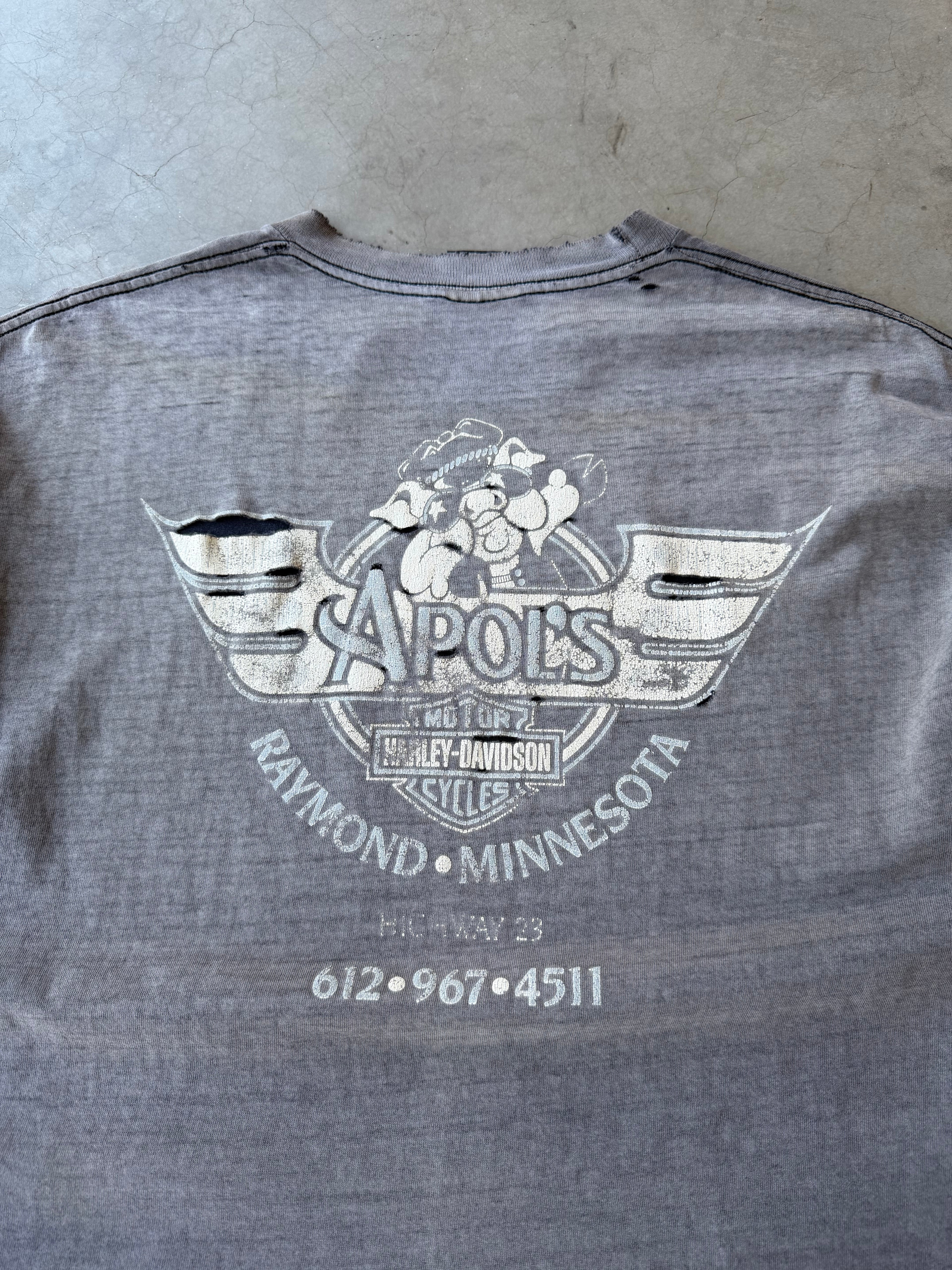 1990s Extremely Faded Legends Roam Harley Davidson Tee(XL)